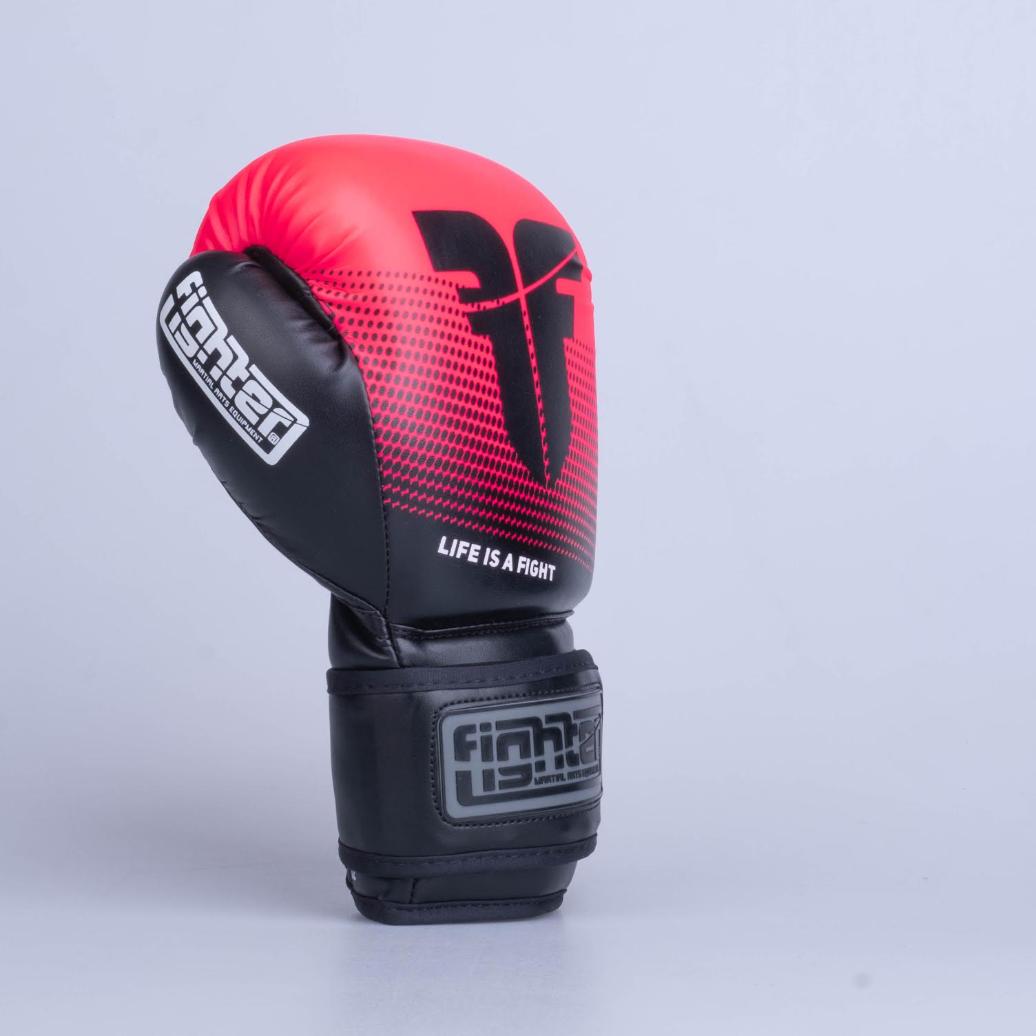 Fighter Boxing Gloves Training PU - black/pink, FBG-TRP-003