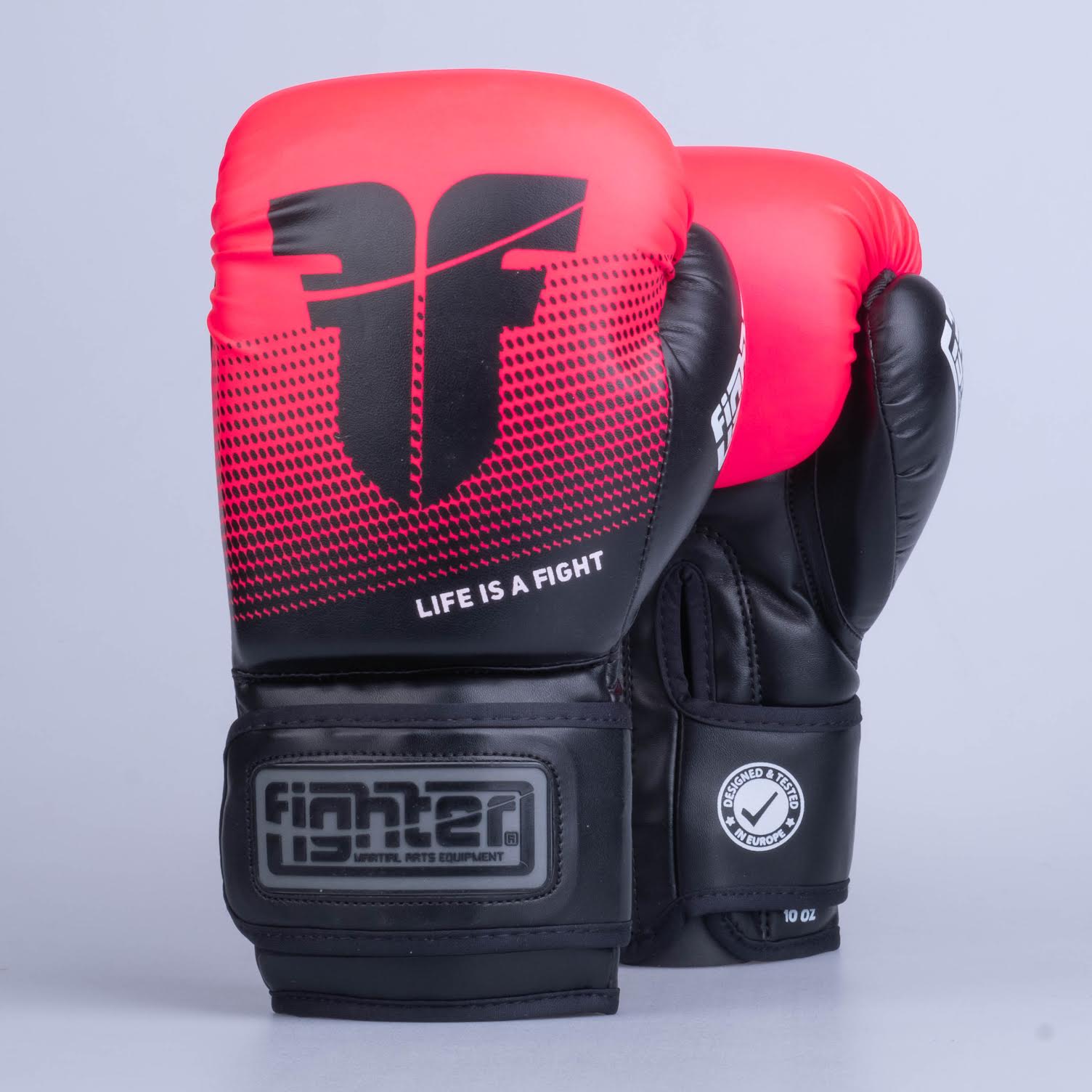 Fighter Boxing Gloves Training PU - black/pink, FBG-TRP-003