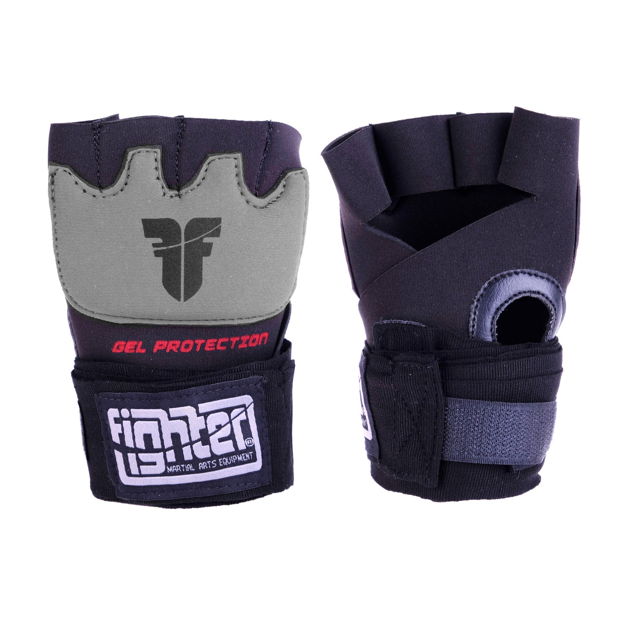 Fighter Gel Hand Wraps - black/gray, FGWN-001BG