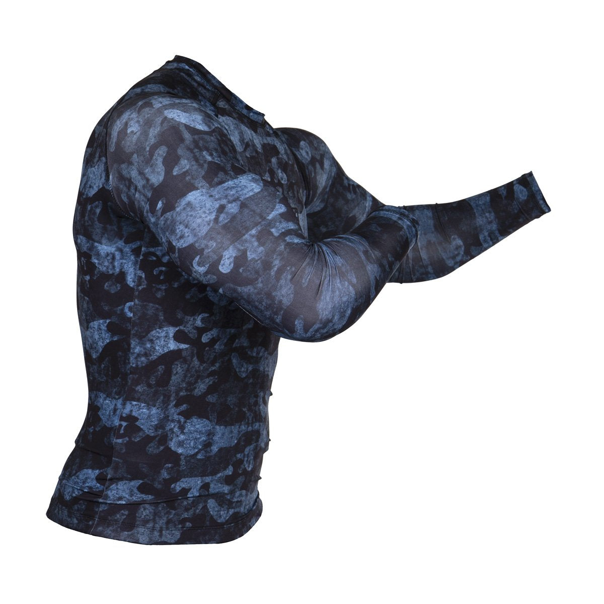 Fighter Rash Guard - Urban Camo - blue