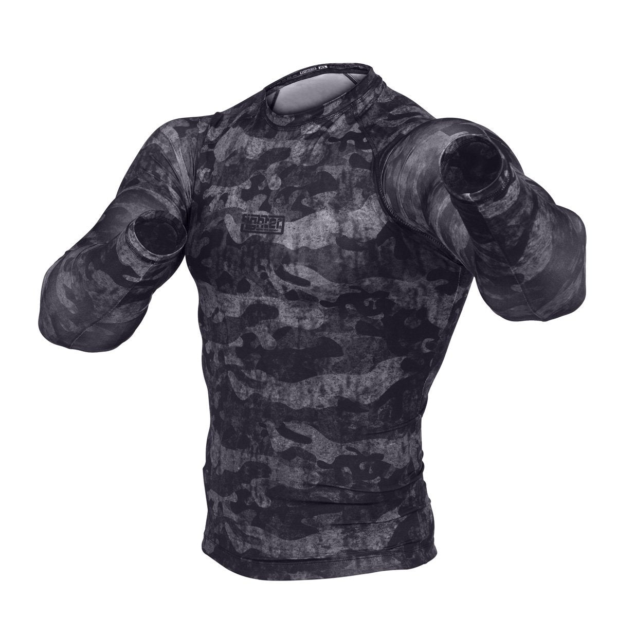 Fighter Rash Guard - Urban Camo - black