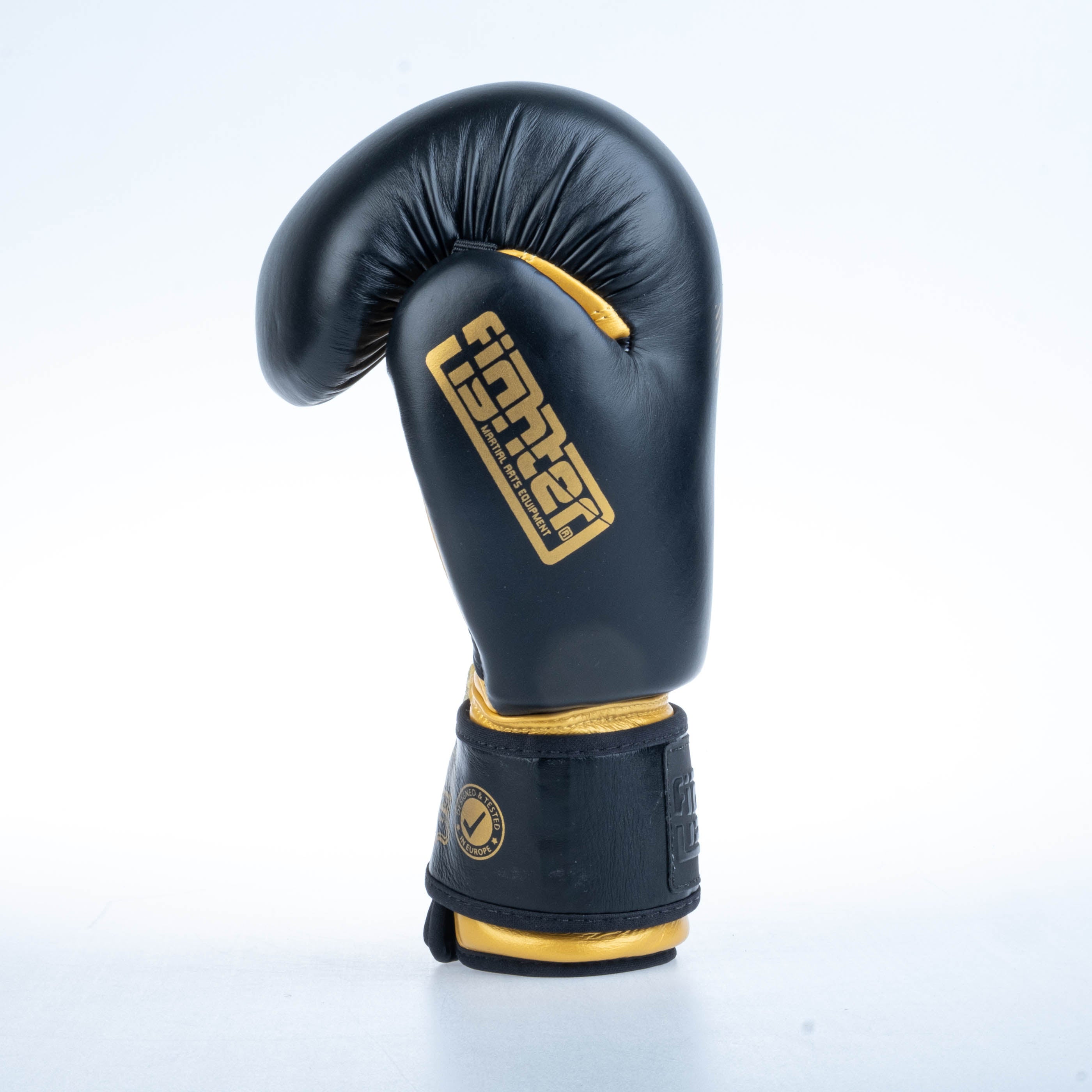 Fighter Boxing Gloves Round - black/gold, 1376-RNDXG