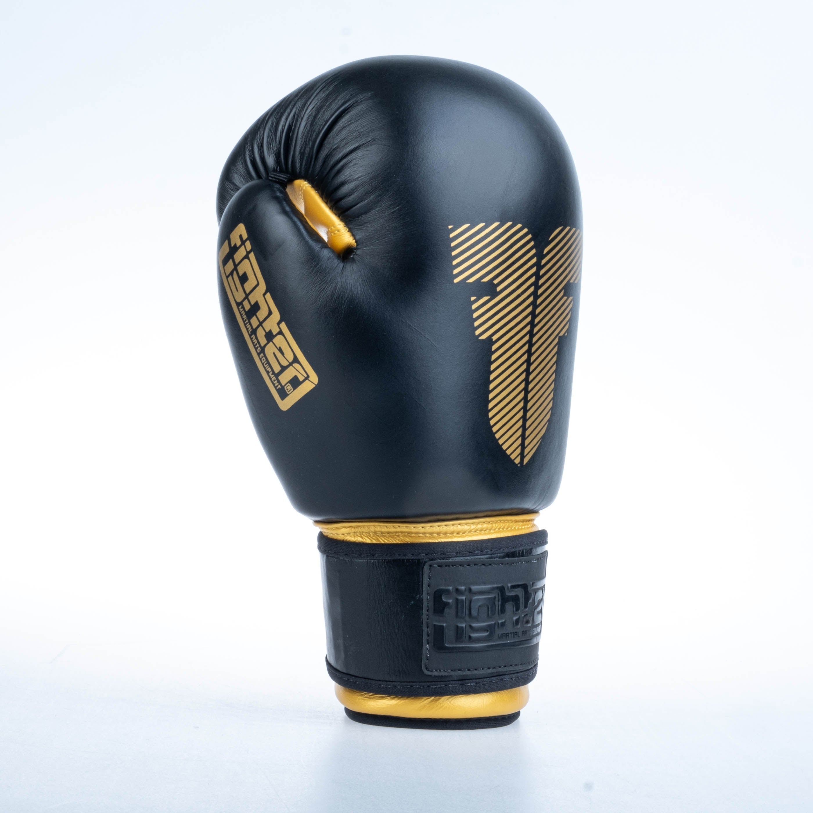 Fighter Boxing Gloves Round - black/gold, 1376-RNDXG