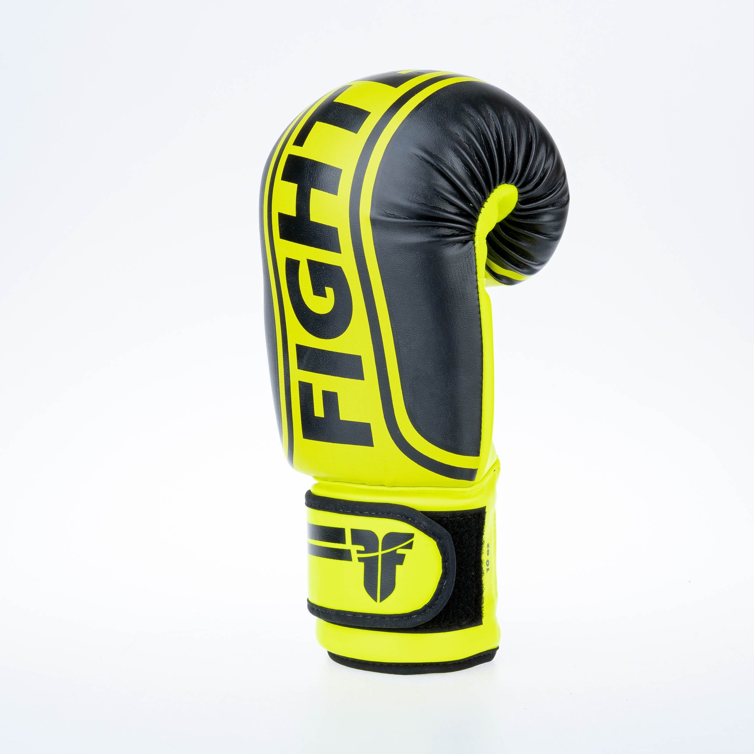 Fighter Boxing Gloves Basic Stripe - neon yellow/black