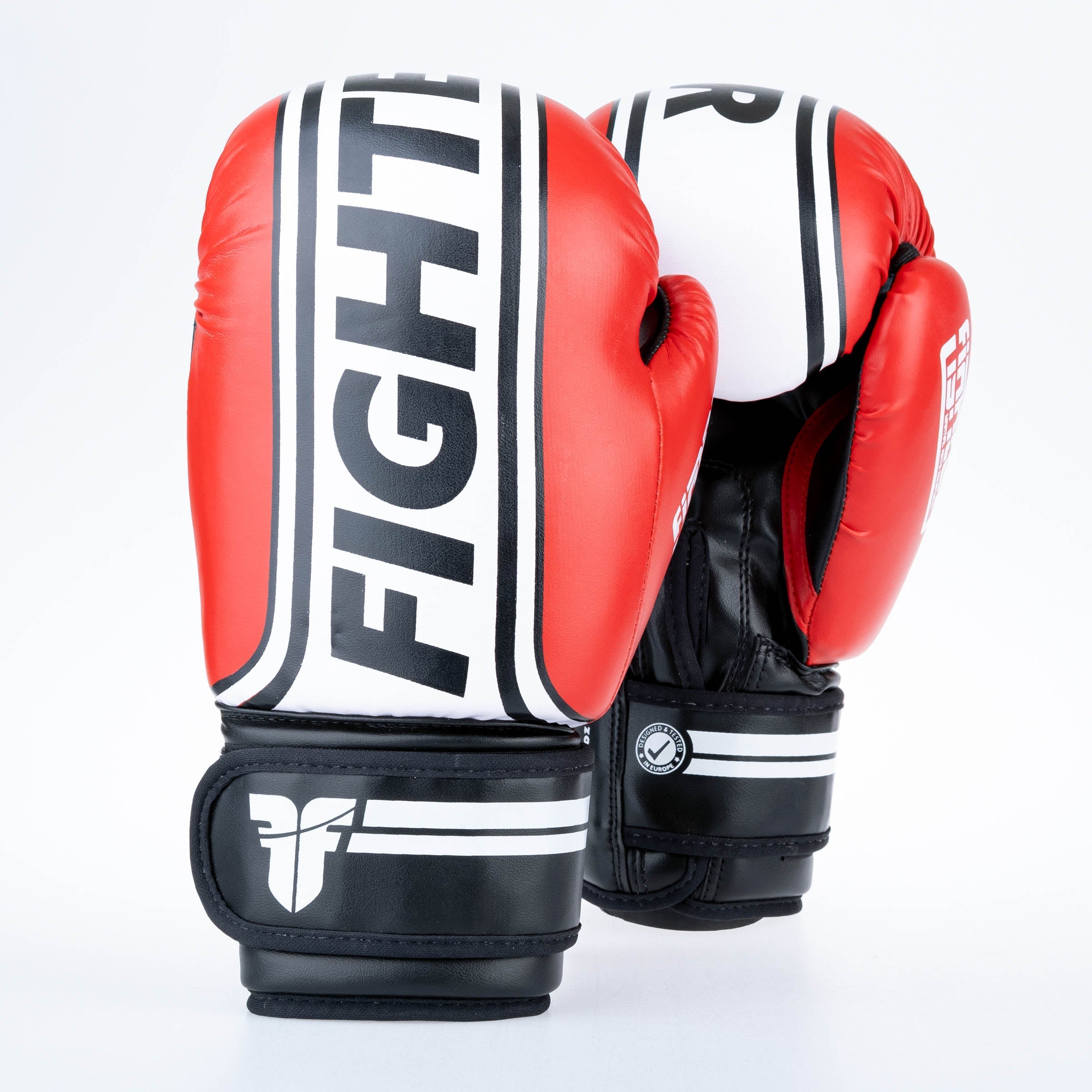 Fighter Boxing Gloves Basic Stripe - red