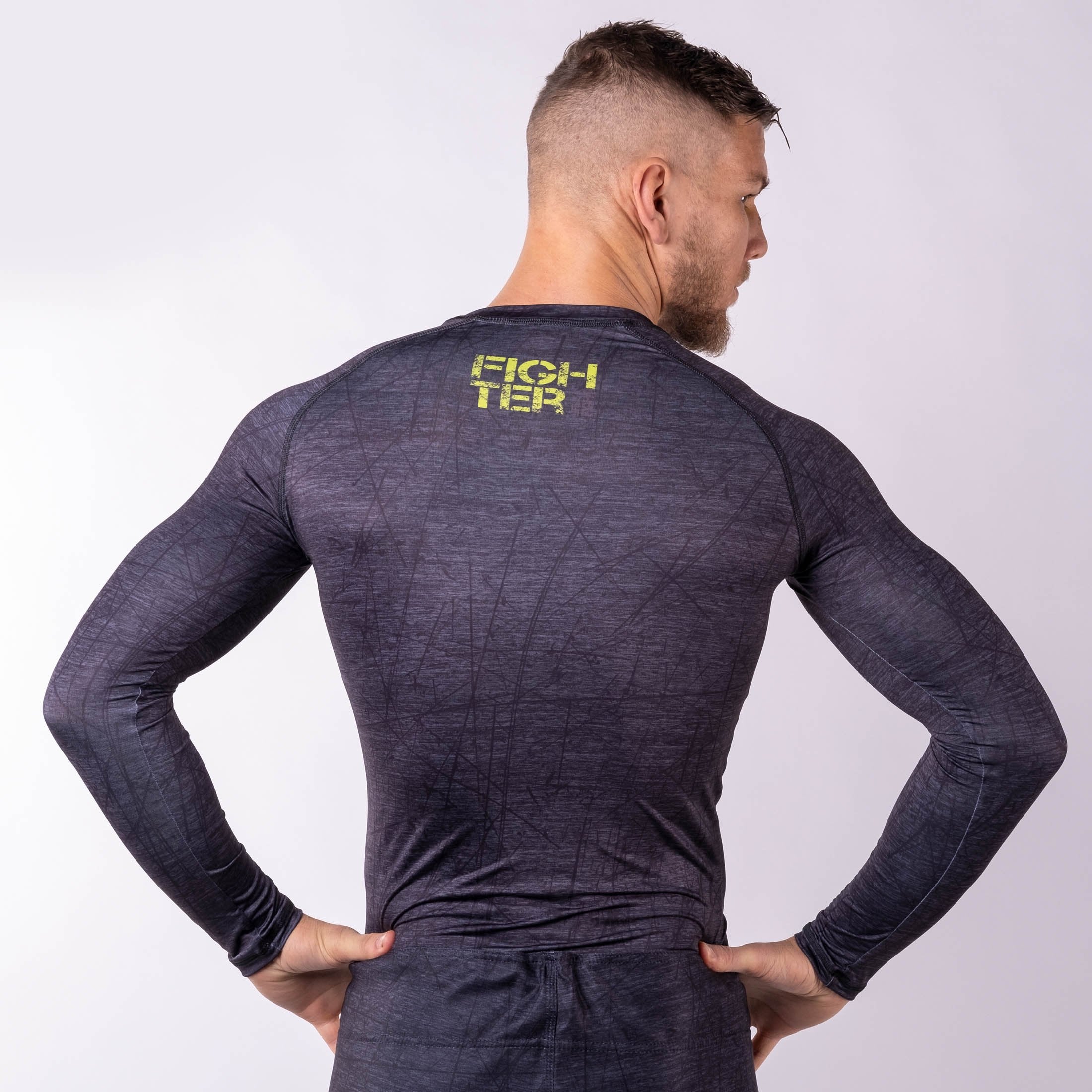 Rash Guard Fighter - Life is a Fight - gray