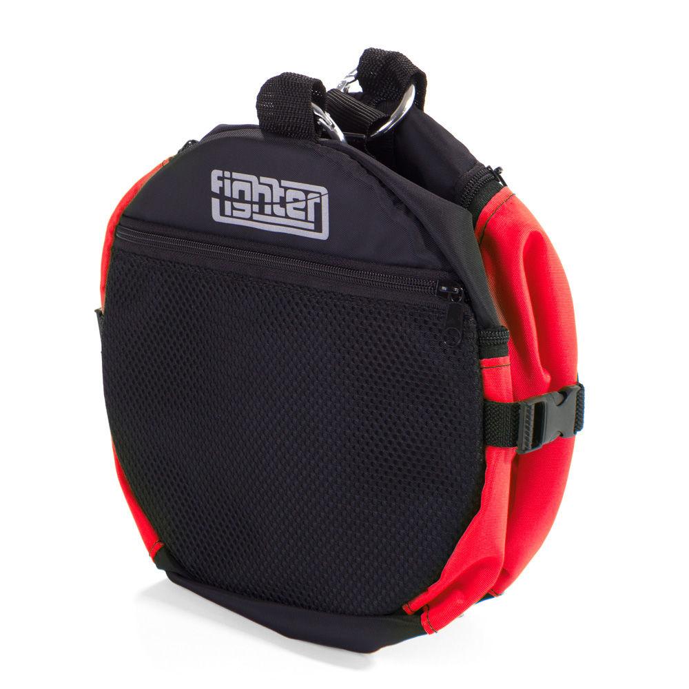 Fighter Round Shoulder Bag - red/black