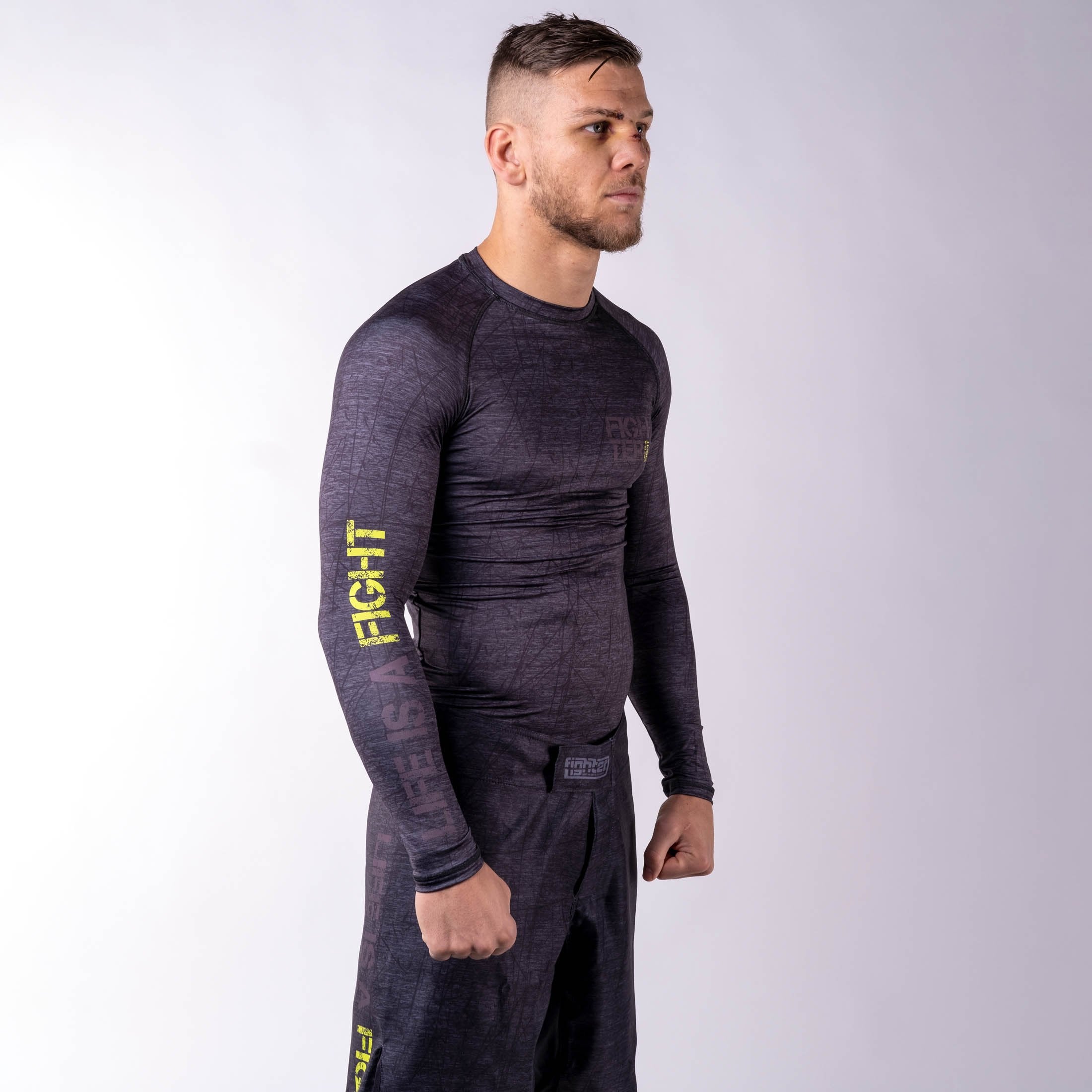 Rash Guard Fighter - Life is a Fight - gray