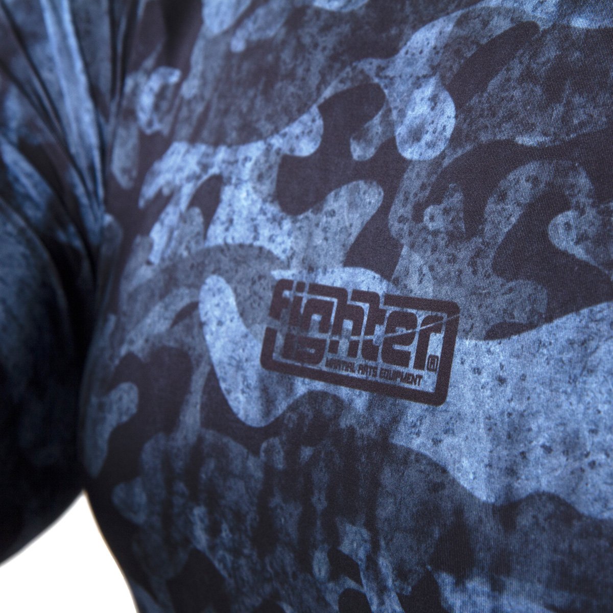 Fighter Rash Guard - Urban Camo - blue