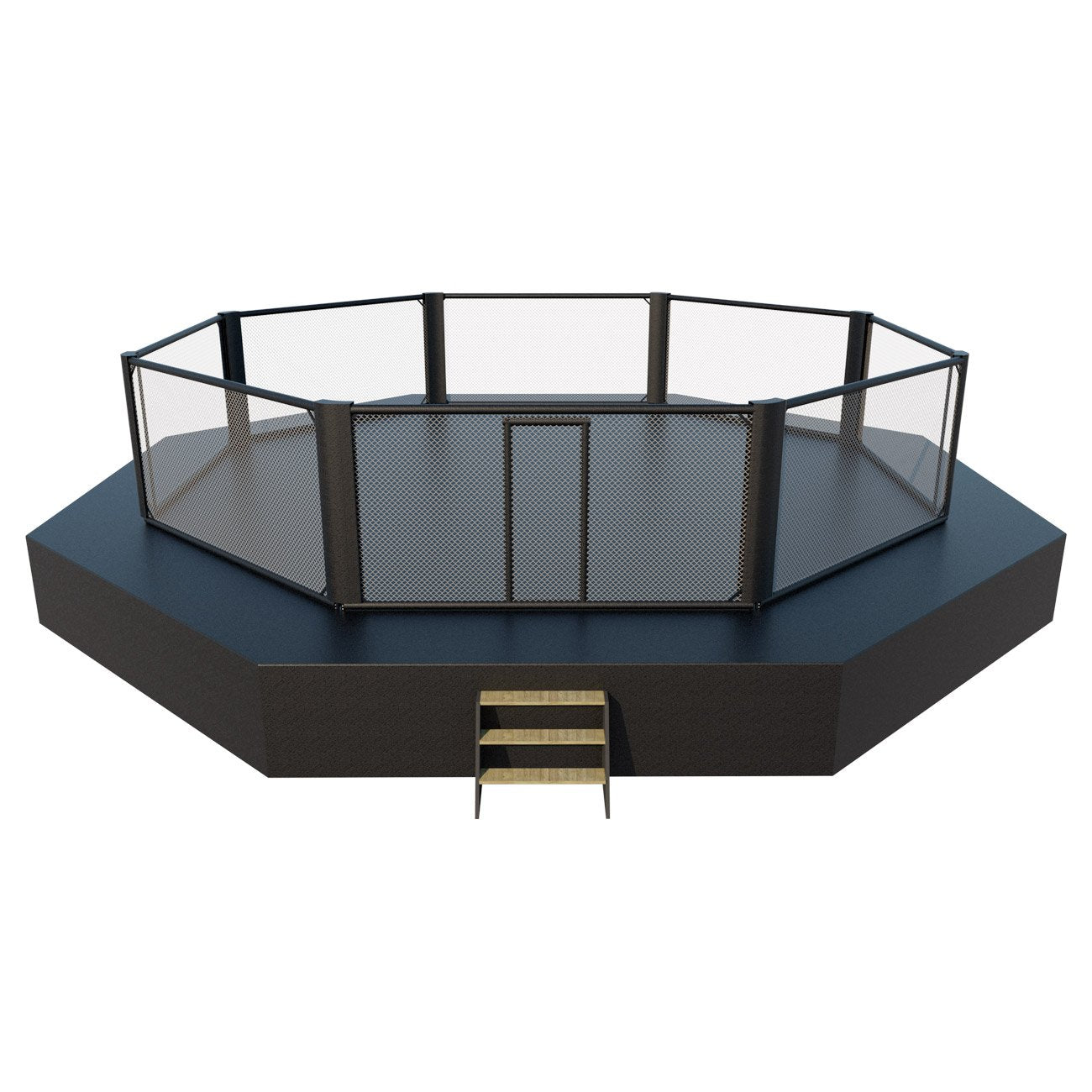 MMA Competition Cage 7x7m + sidewalk 1m - black