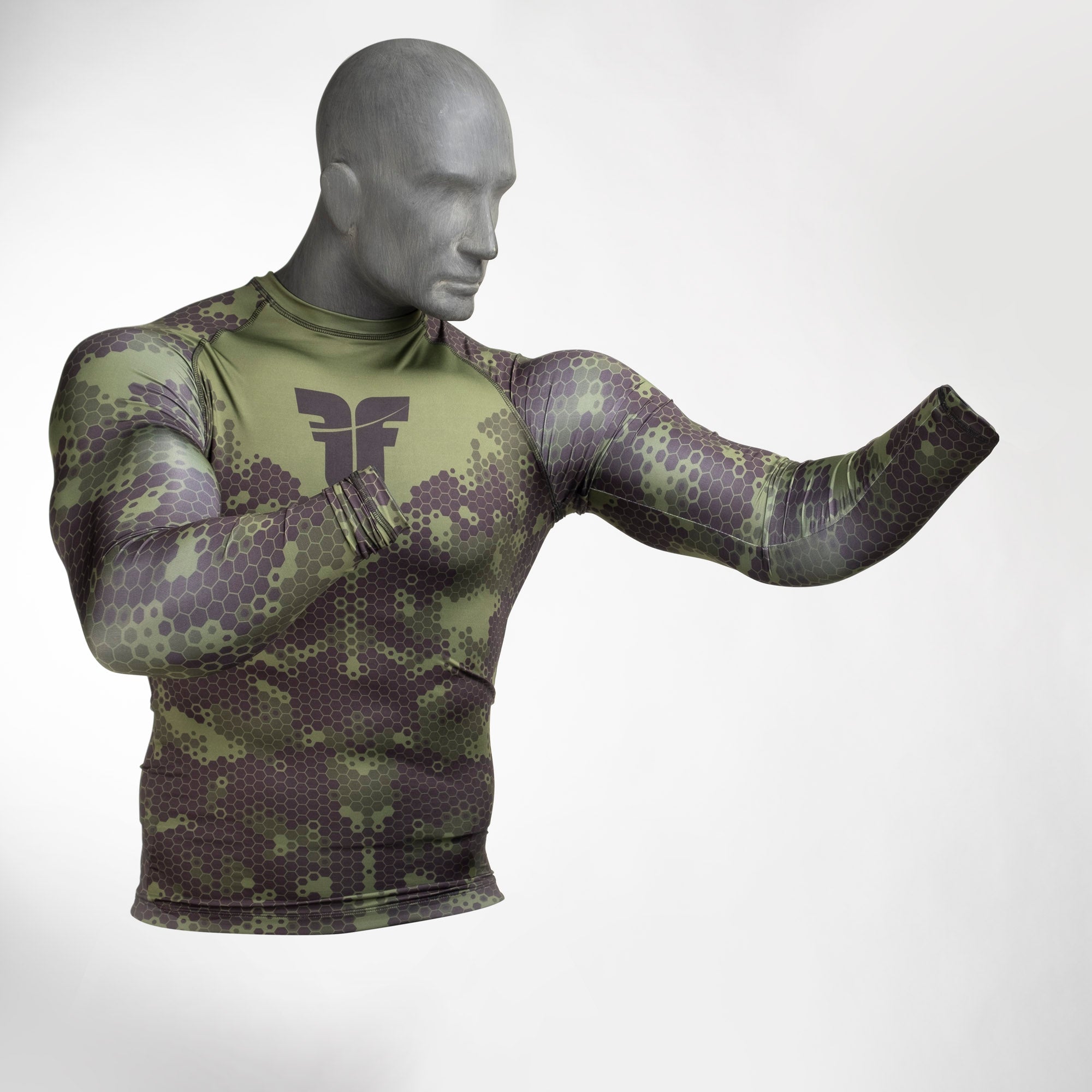 Fighter Rash Guard Honeycomb - army green, FRG-16