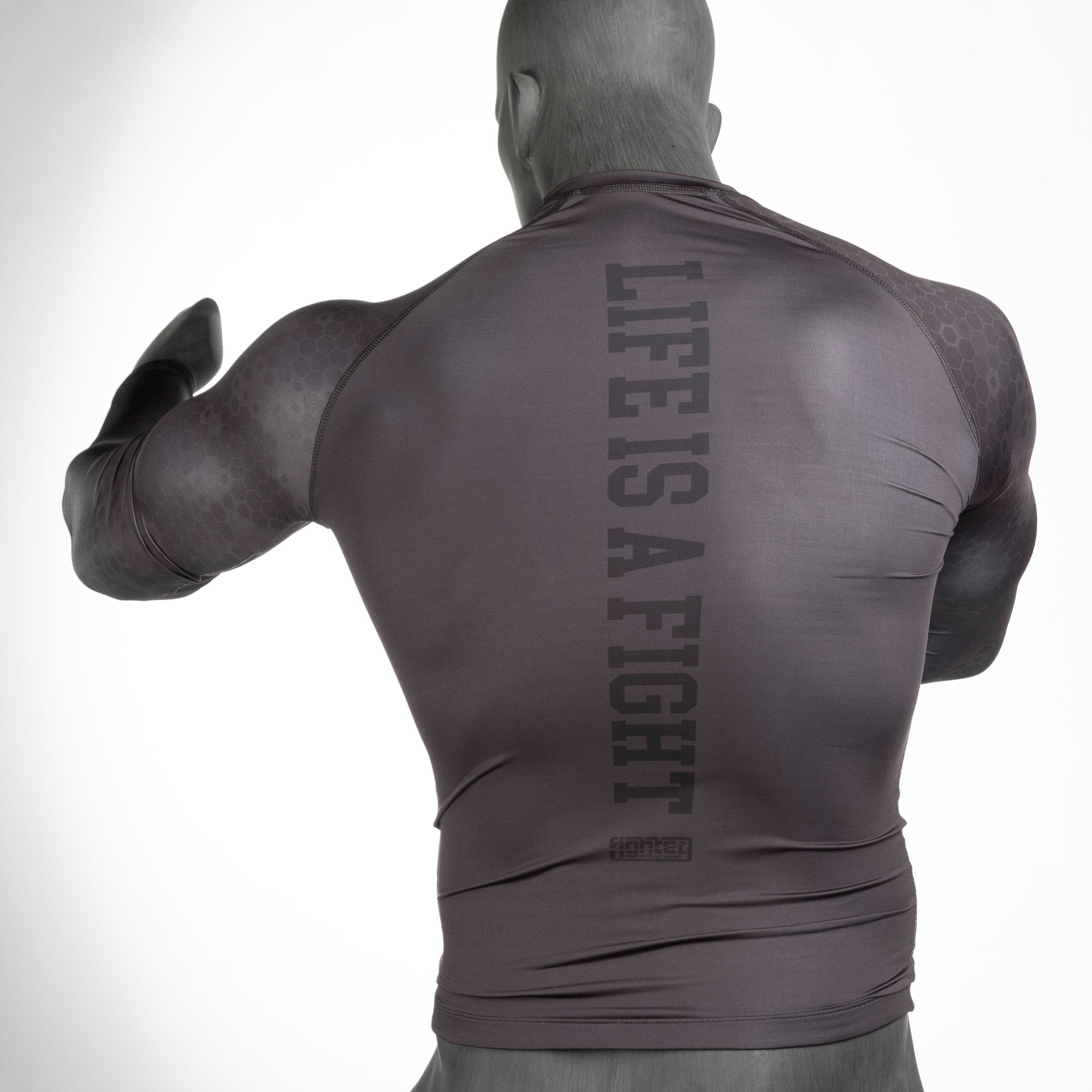 Fighter Rash Guard Honeycomb - gray, FRG-15