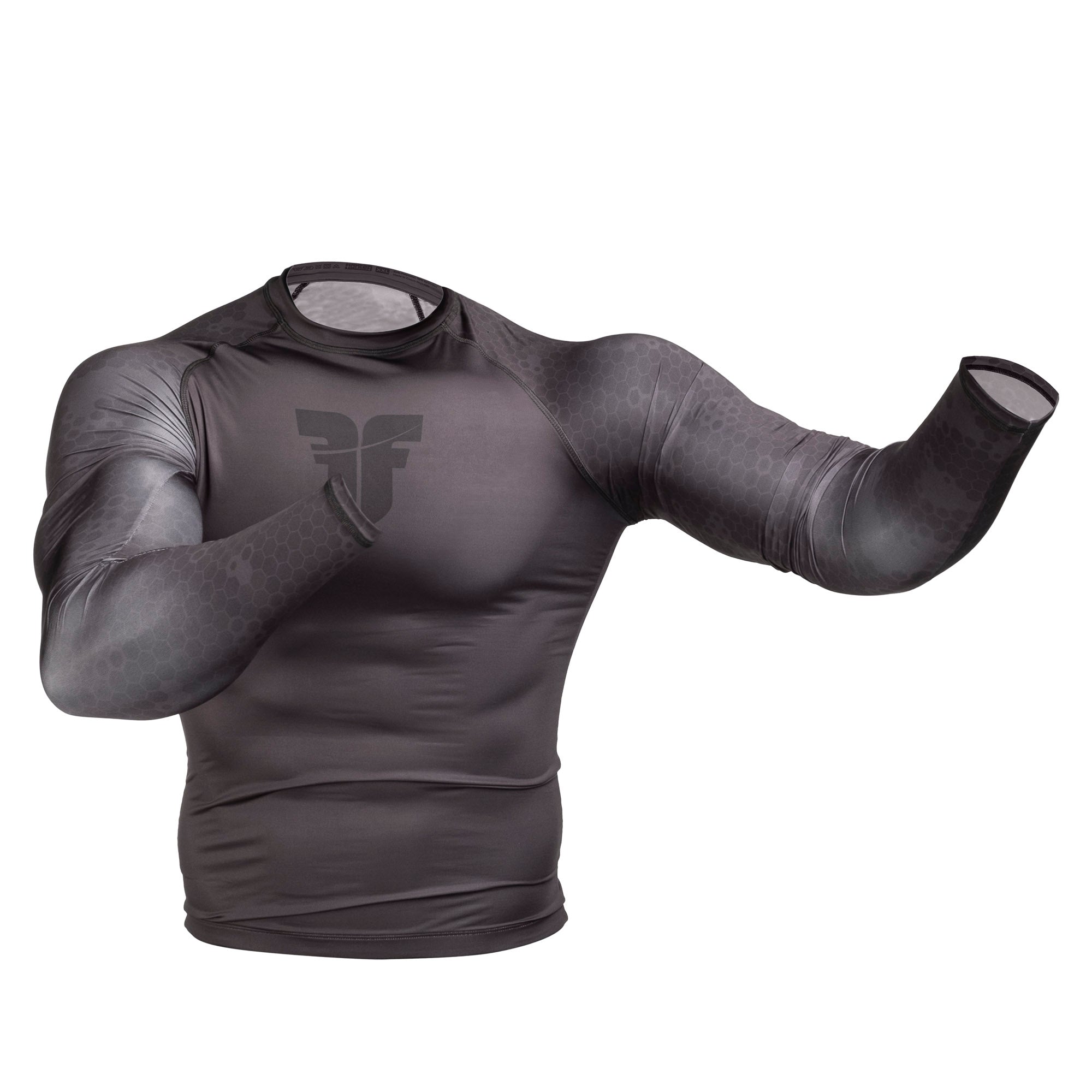 Fighter Rash Guard Honeycomb - gray, FRG-15