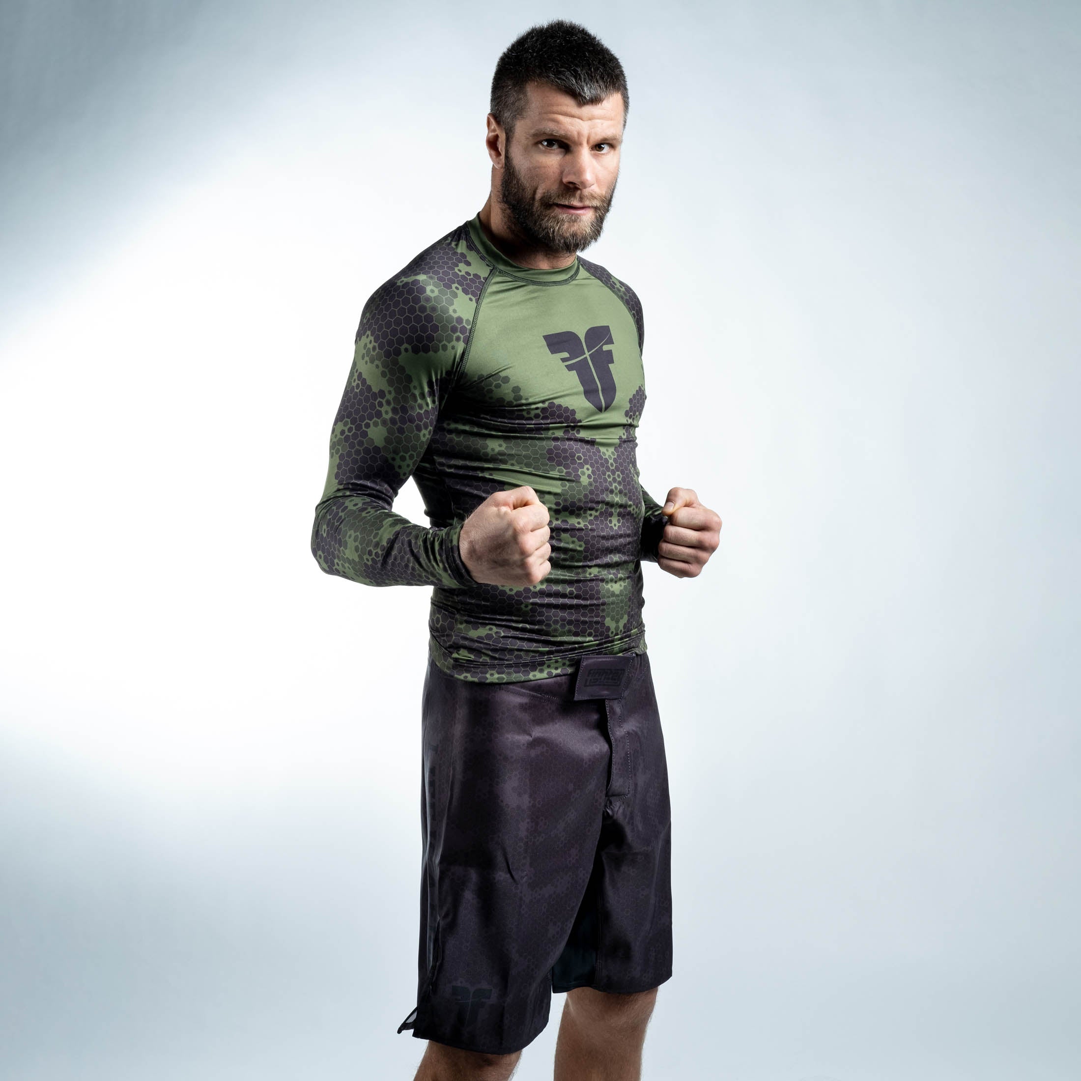 Fighter Rash Guard Honeycomb - army green, FRG-16