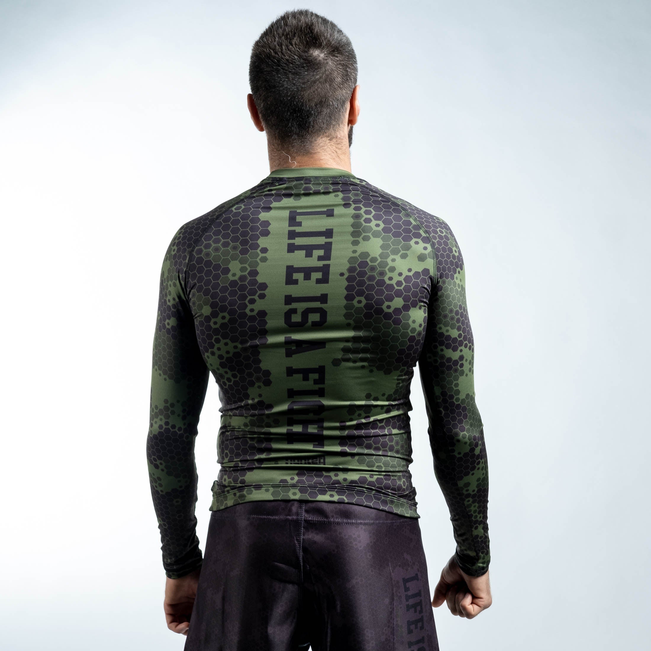 Fighter Rash Guard Honeycomb - army green, FRG-16