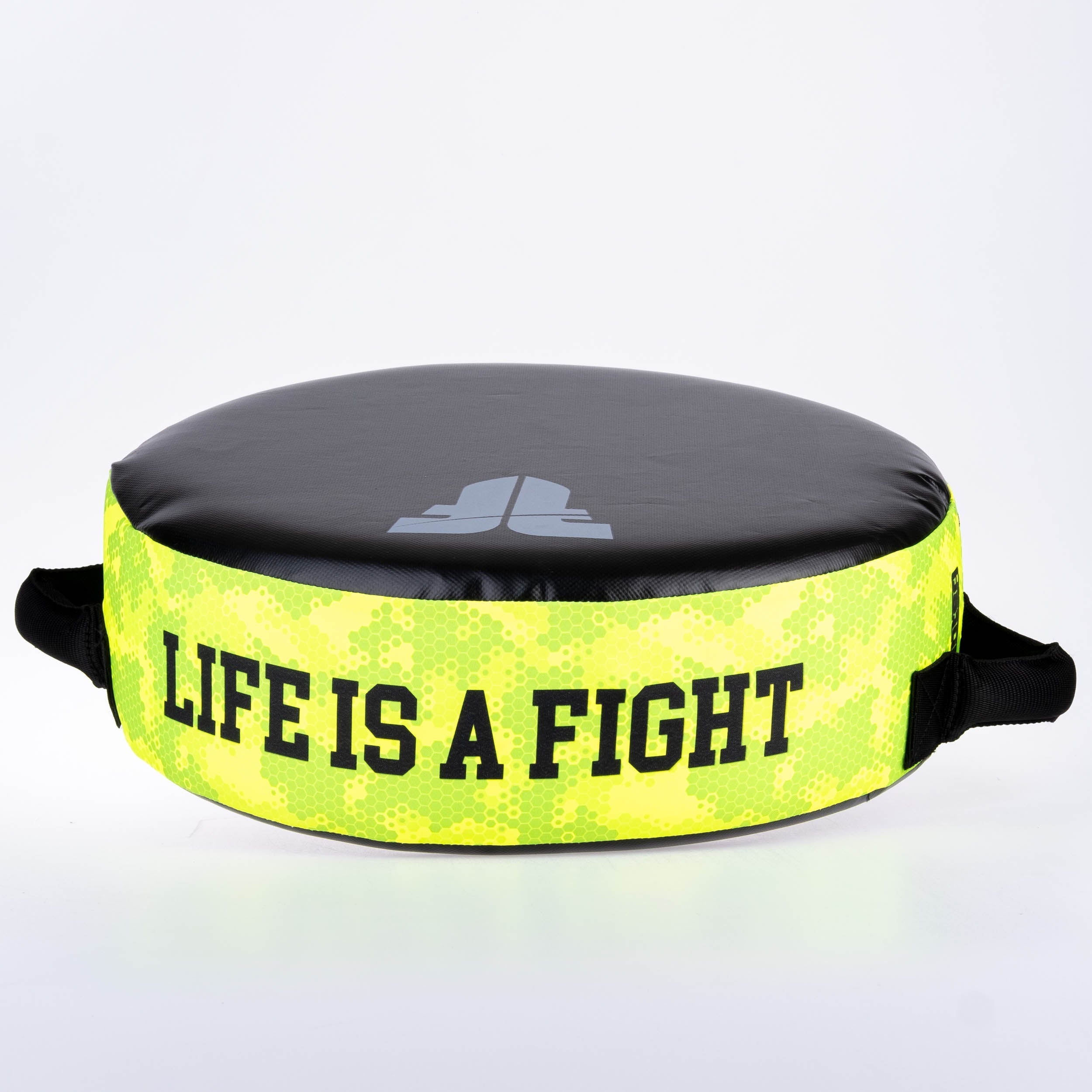 Fighter Round Shield - Life Is A Fight - neon camo, FKSH-38