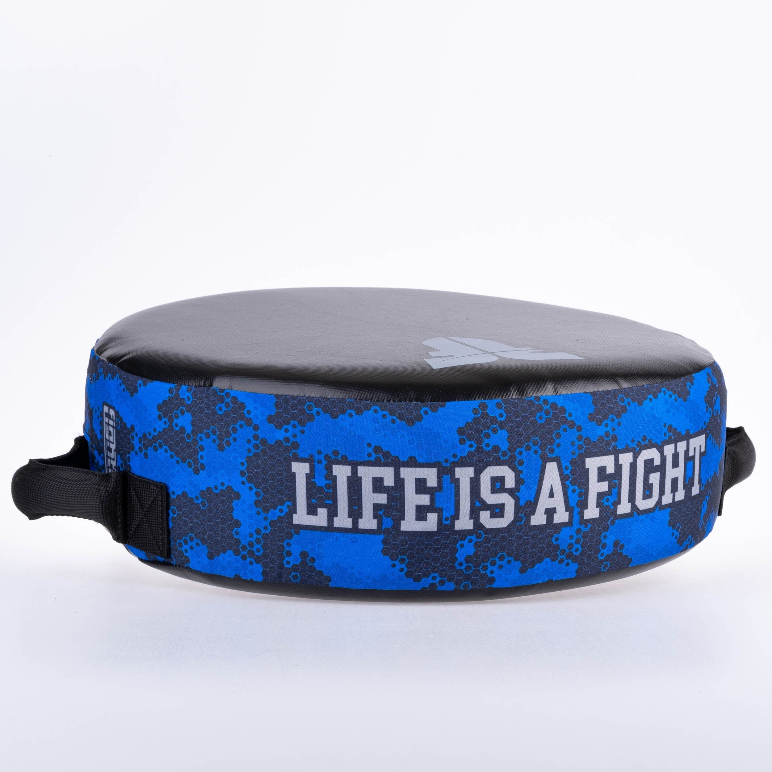 Fighter Round Shield - Life Is A Fight - Blue Camo, FKSH-35