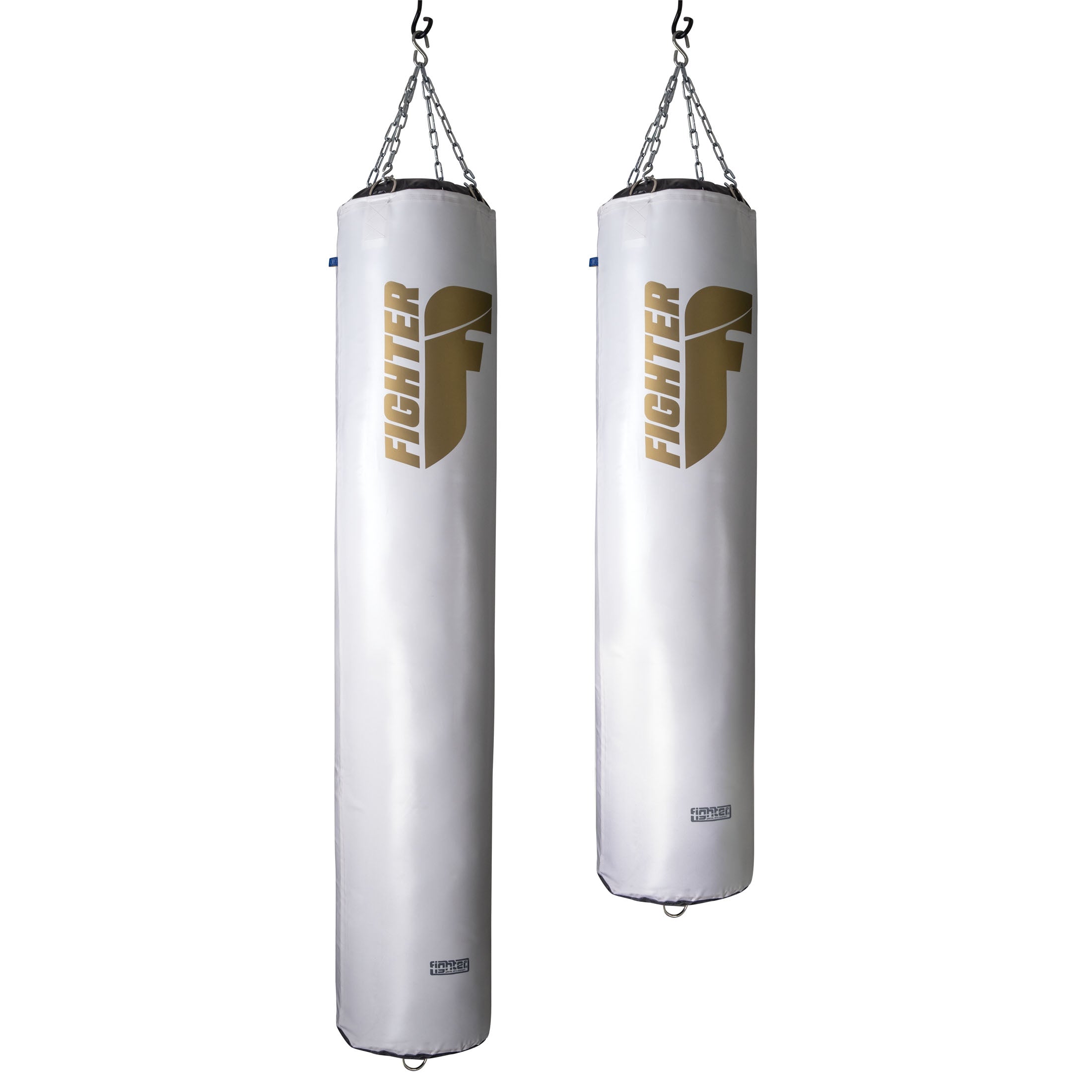 Fighter Boxing Bag Professional - white/gold, 150cm & 180cm; diameter 36cm