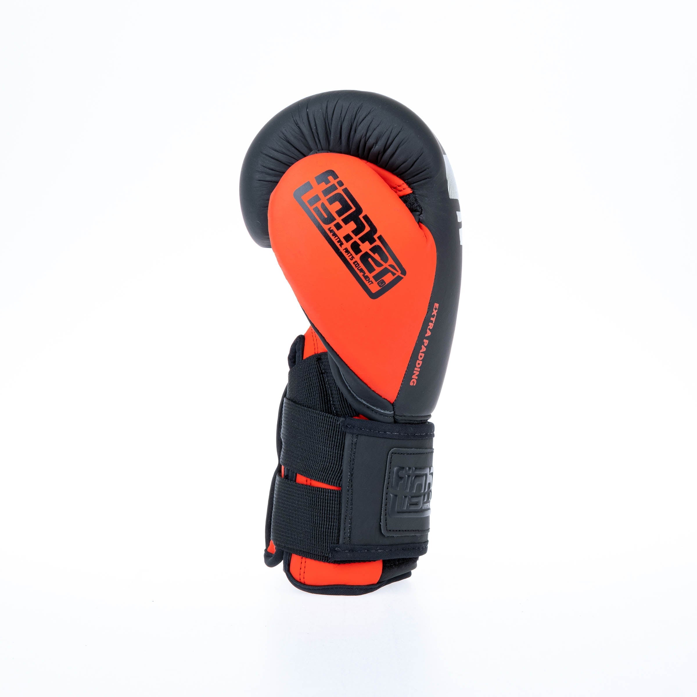 Fighter Boxing Gloves Secure Fit - black/red