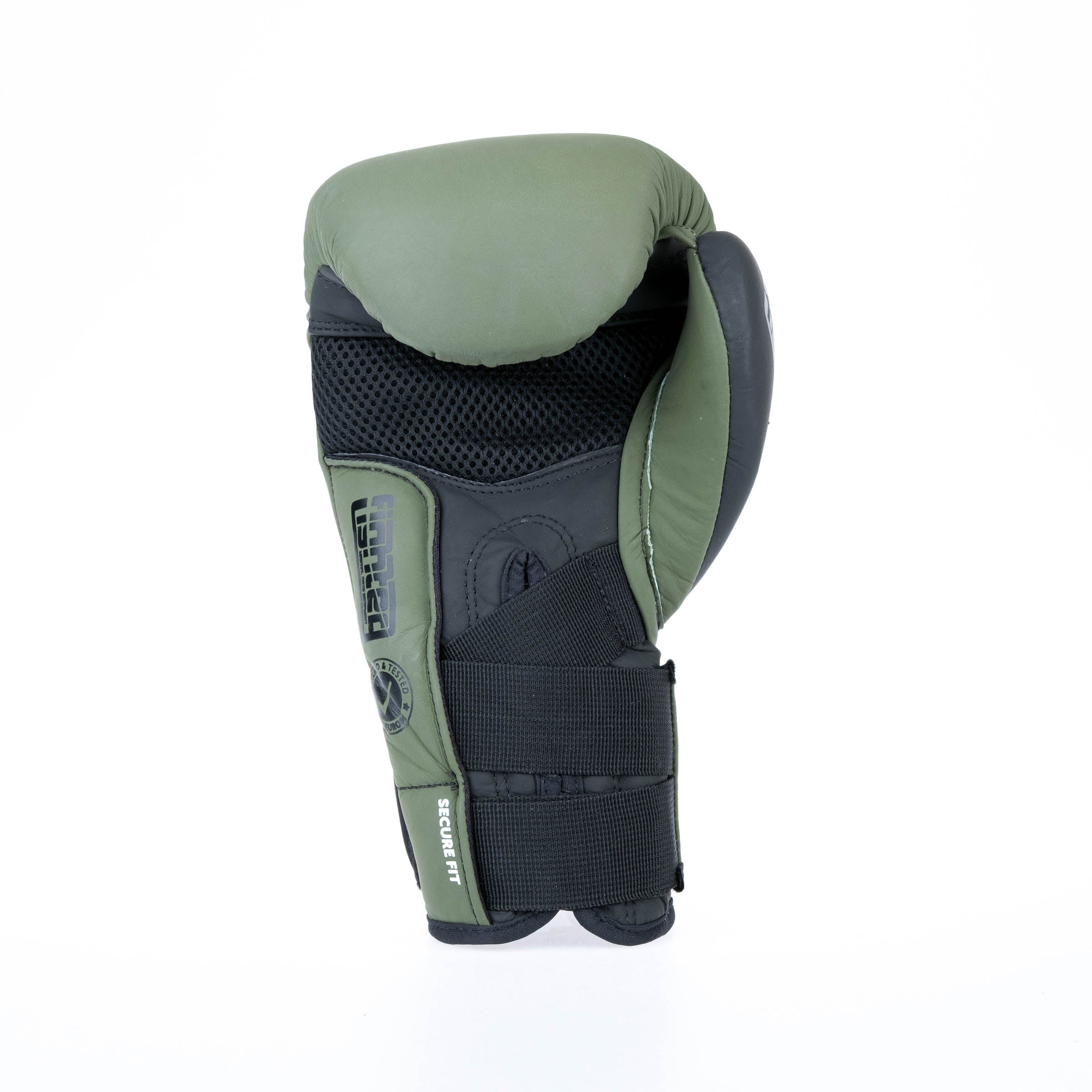 Fighter Boxing Gloves Secure Fit - khaki/black