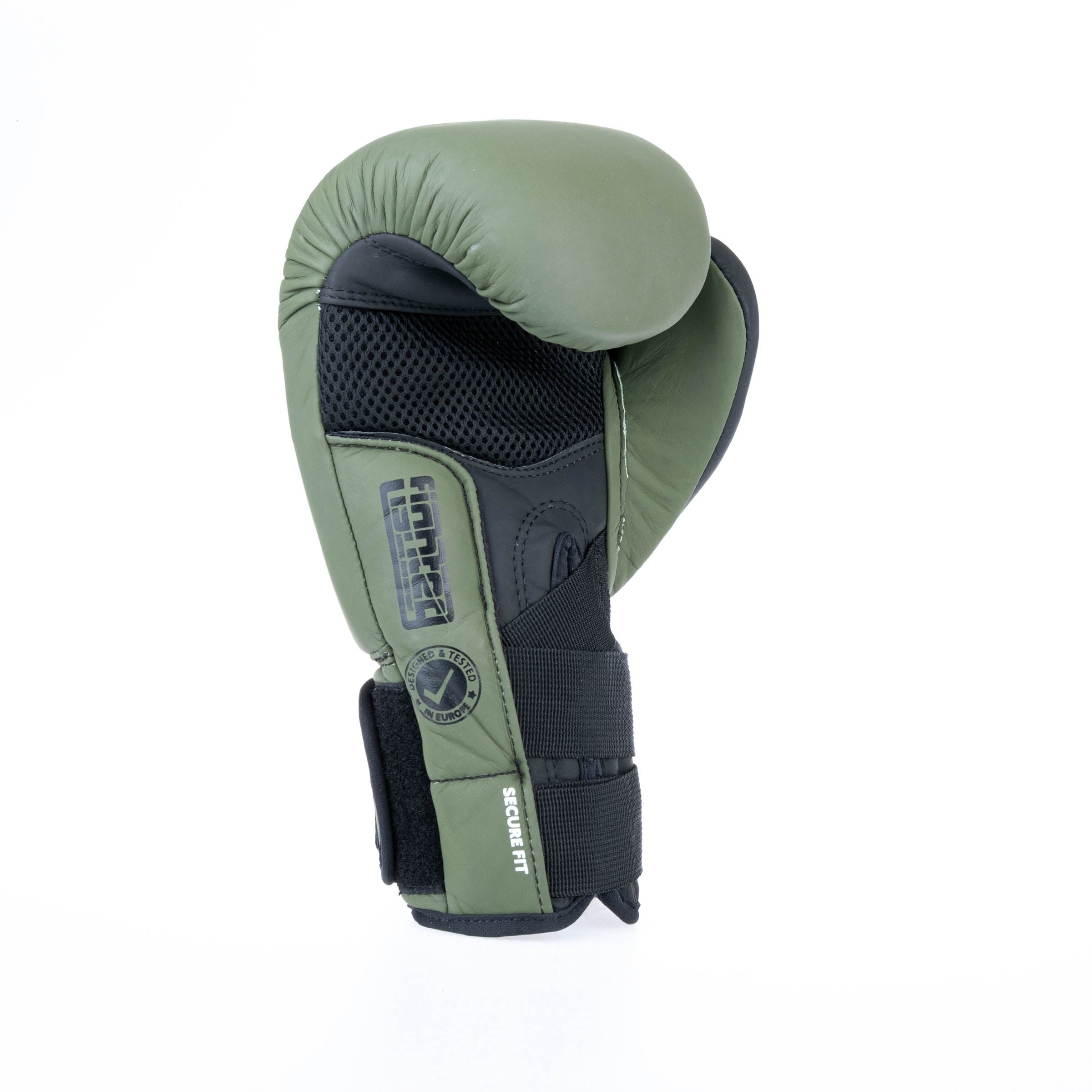 Fighter Boxing Gloves Secure Fit - khaki/black