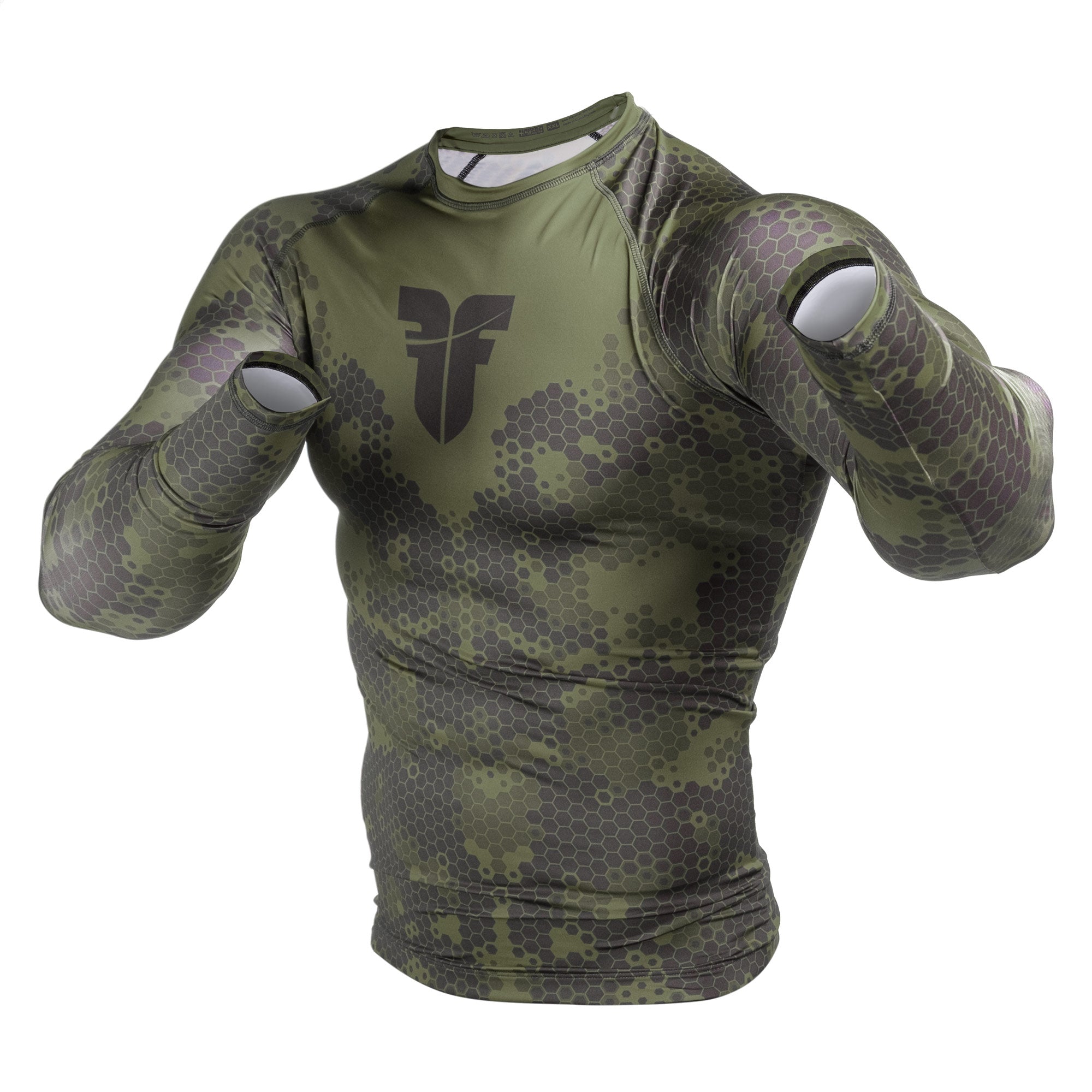 Fighter Rash Guard Honeycomb - army green, FRG-16