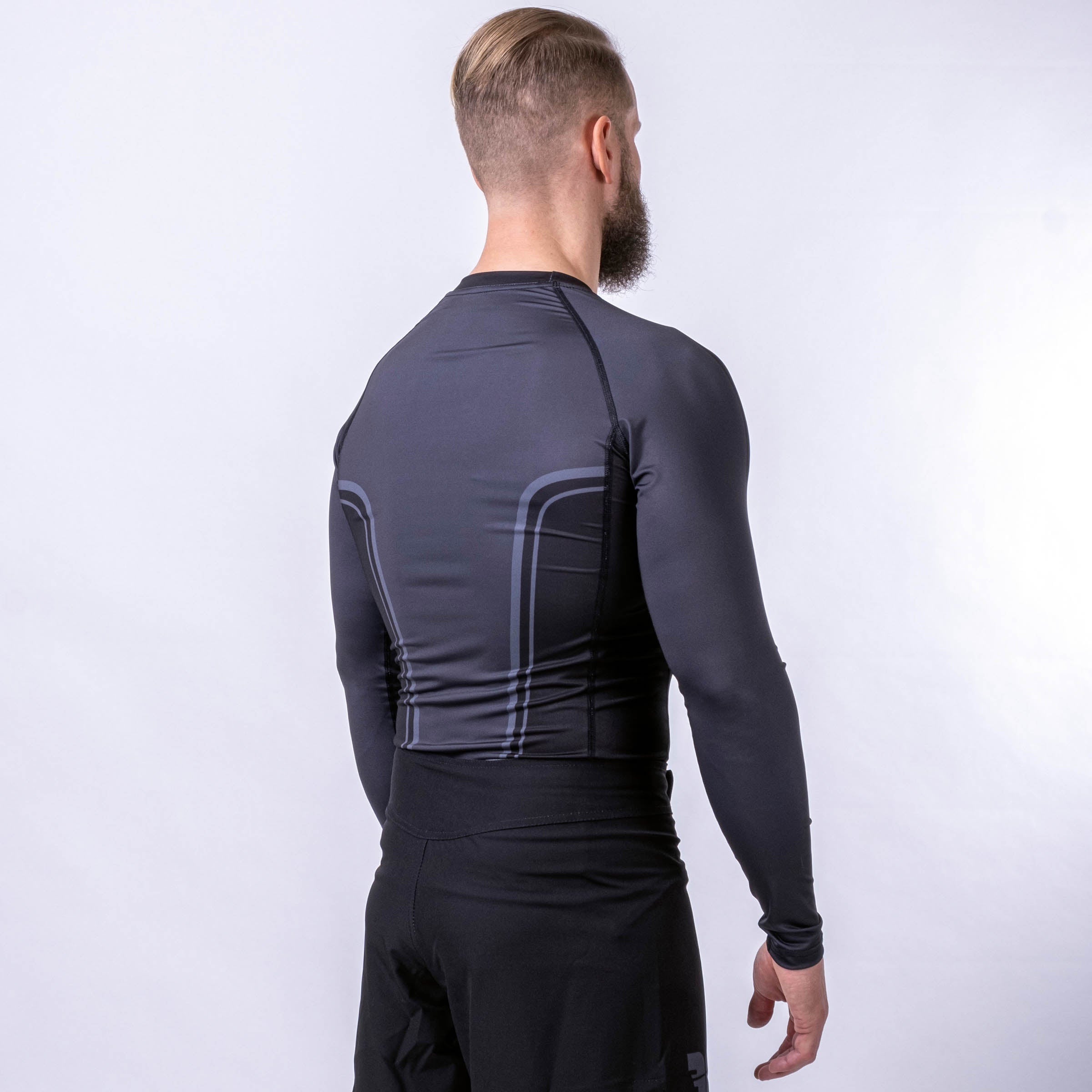 Fighter Rashguard Lines - black, FRSG-LN