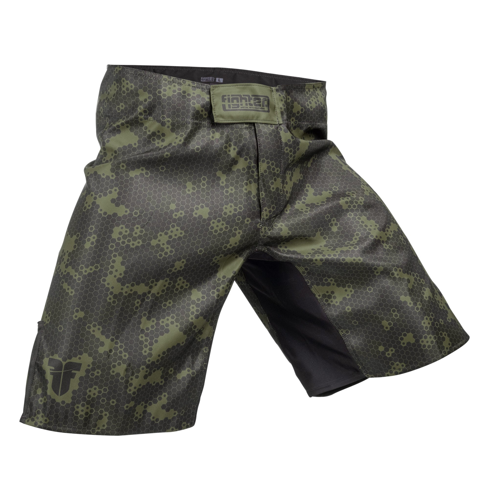 Fighter MMA Shorts - Honeycomb - green, FSHM-14