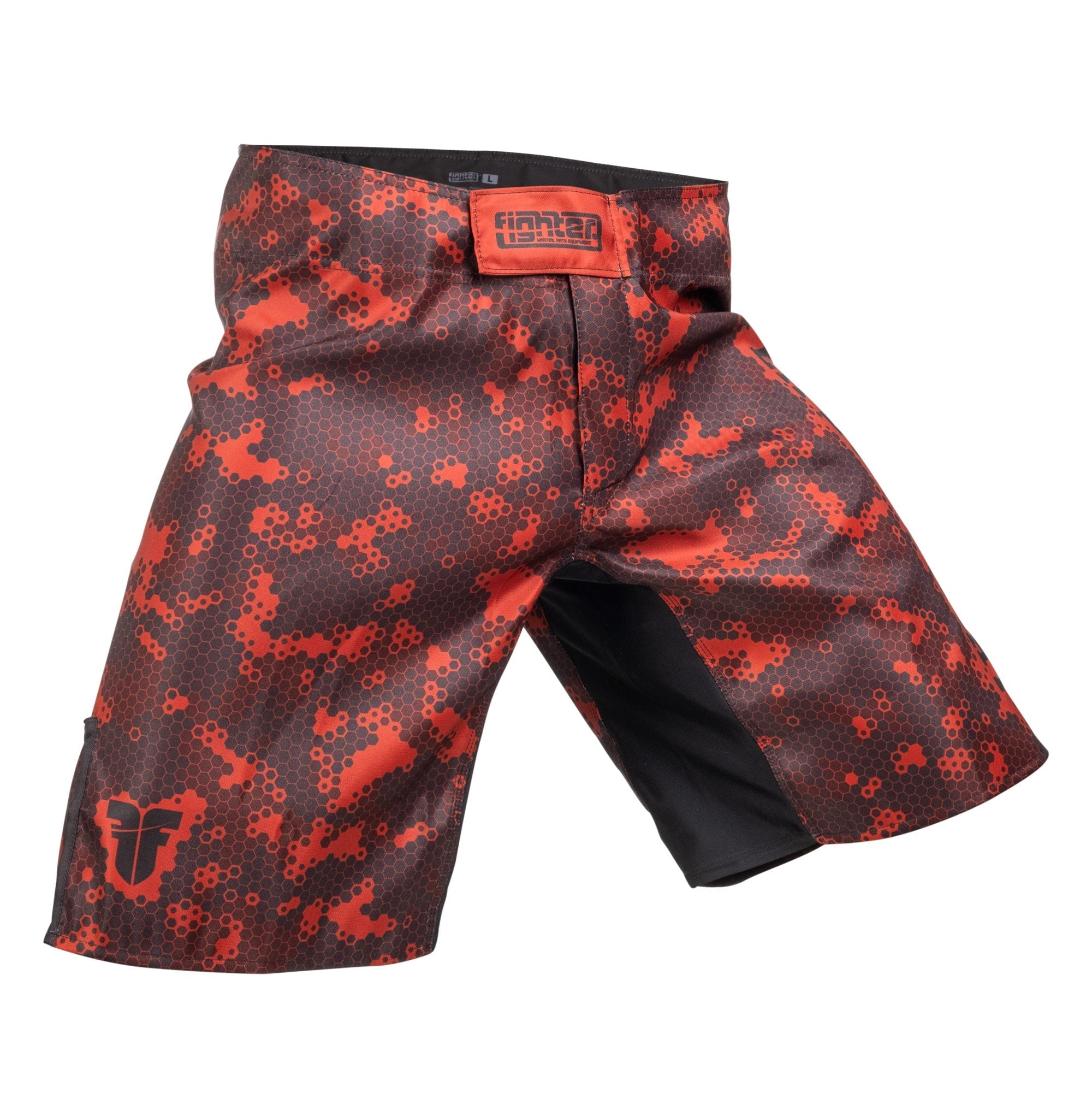 Fighter MMA Shorts - Honeycomb - red, FSHM-16