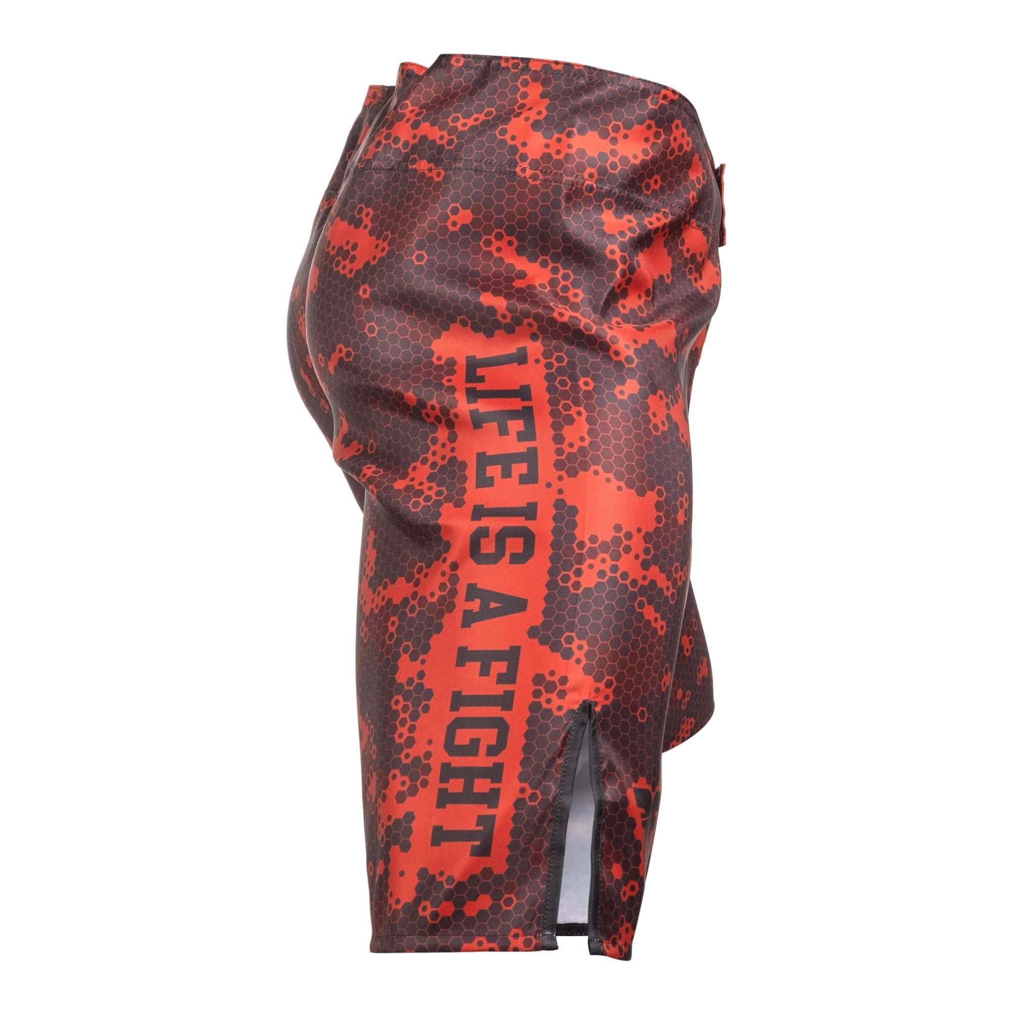 Fighter MMA Shorts - Honeycomb - red, FSHM-16