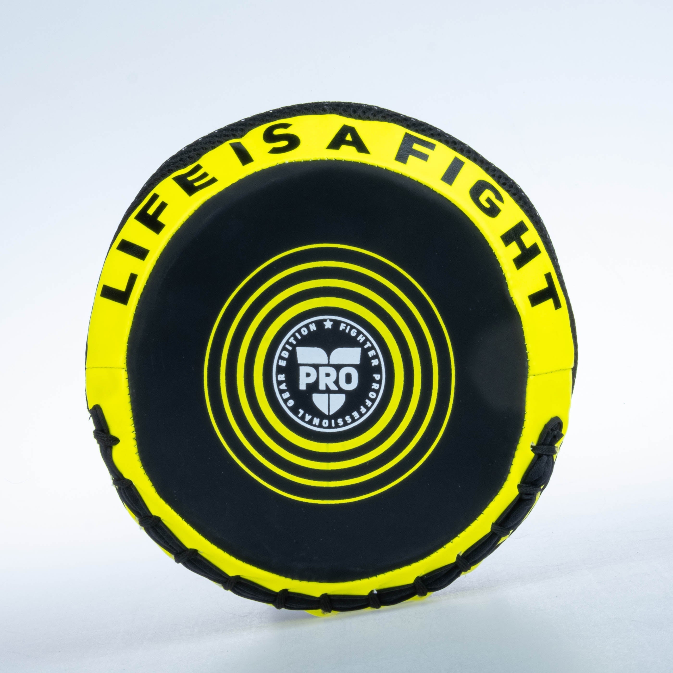 Fighter Round Shield Pro Small - black/neon, FSMPR-001-NB