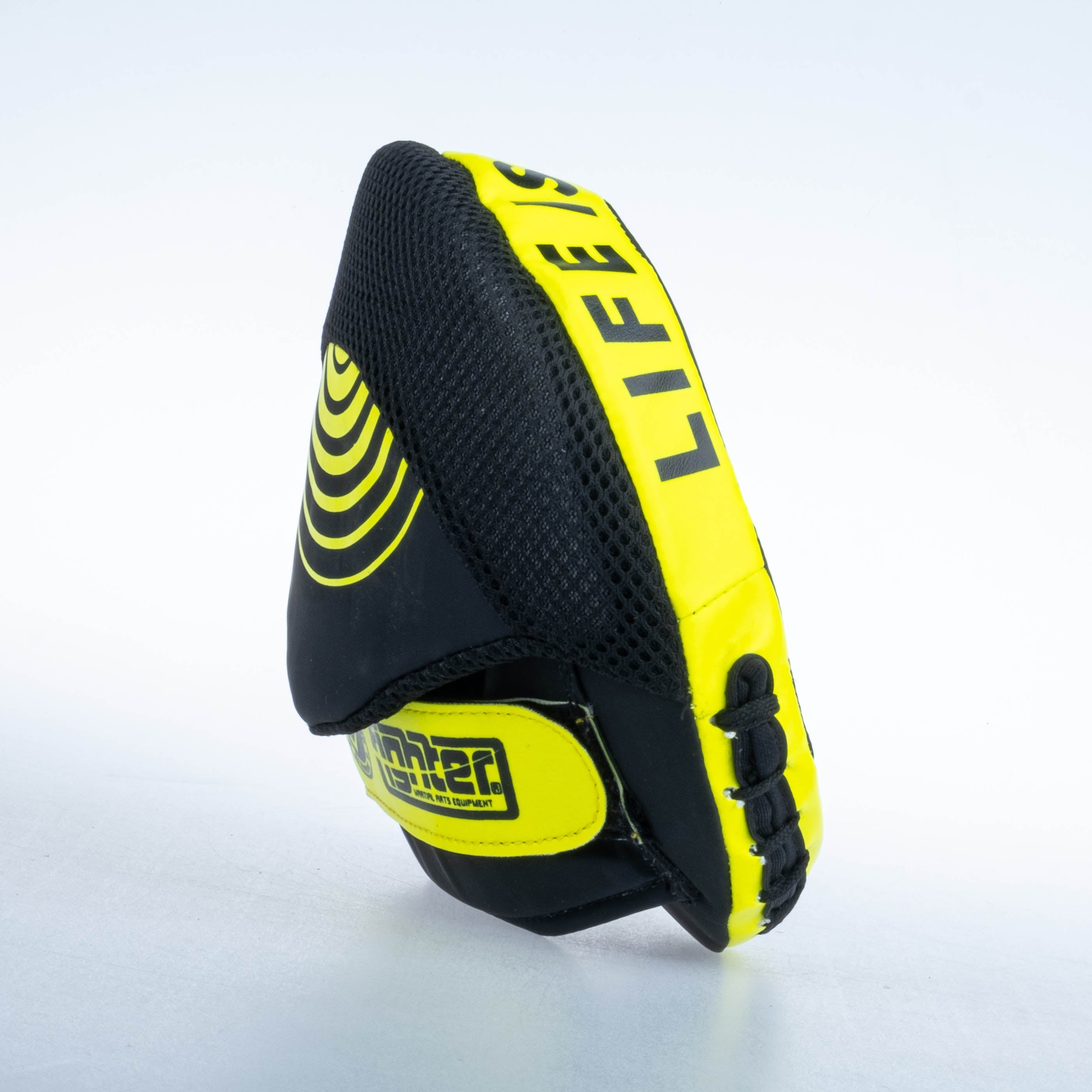 Fighter Round Shield Pro Small - black/neon, FSMPR-001-NB