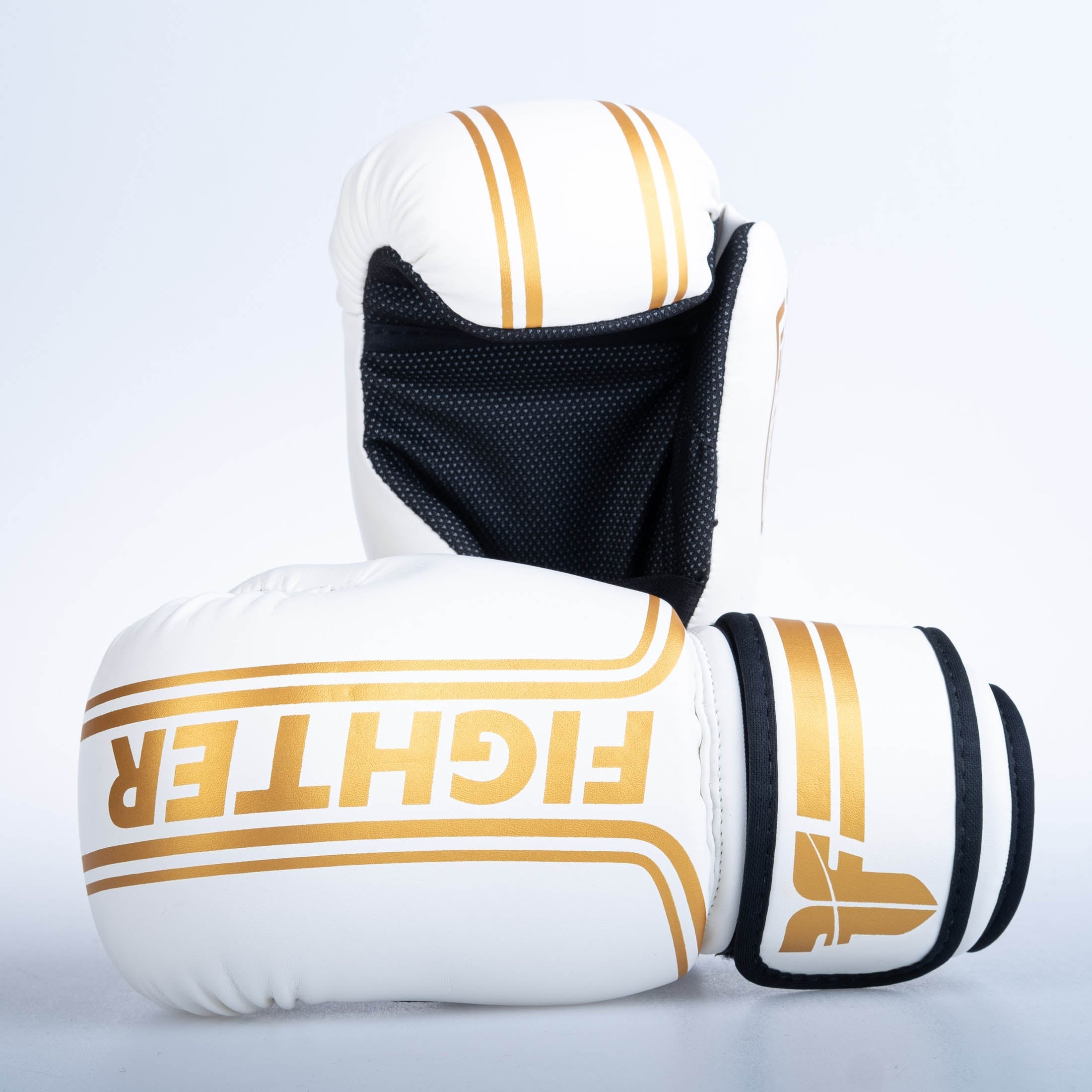 Fighter Open Gloves Stripe - SGP Edition - white/gold