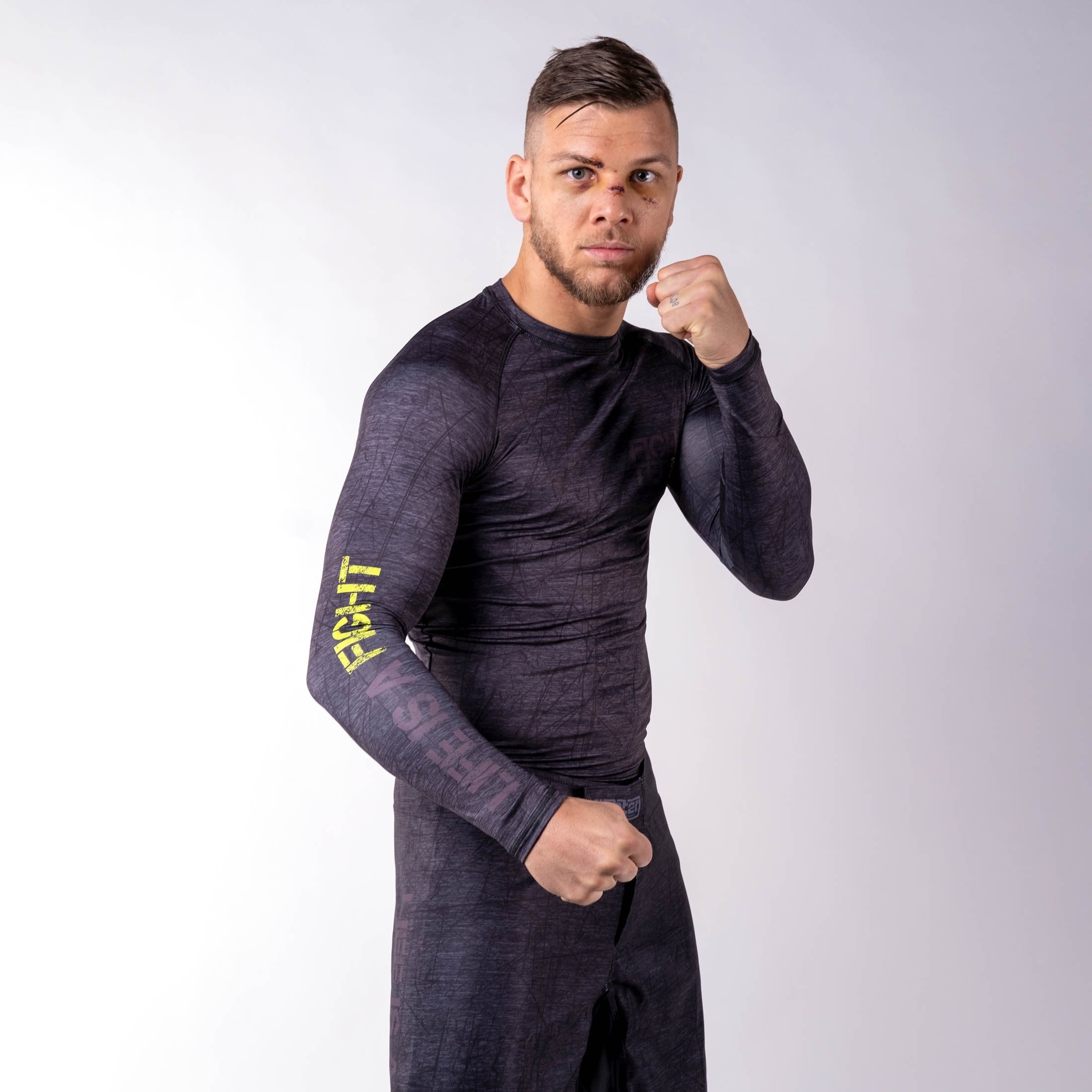 Rash Guard Fighter - Life is a Fight - gray