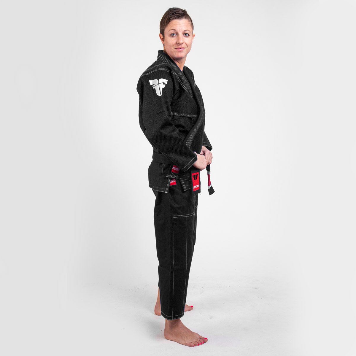 Fighter BJJ Kimono Rice Straw - black