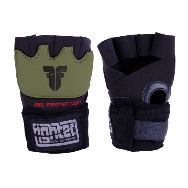 Fighter Gel Hand Wraps - black/khaki, FGWN-001BK