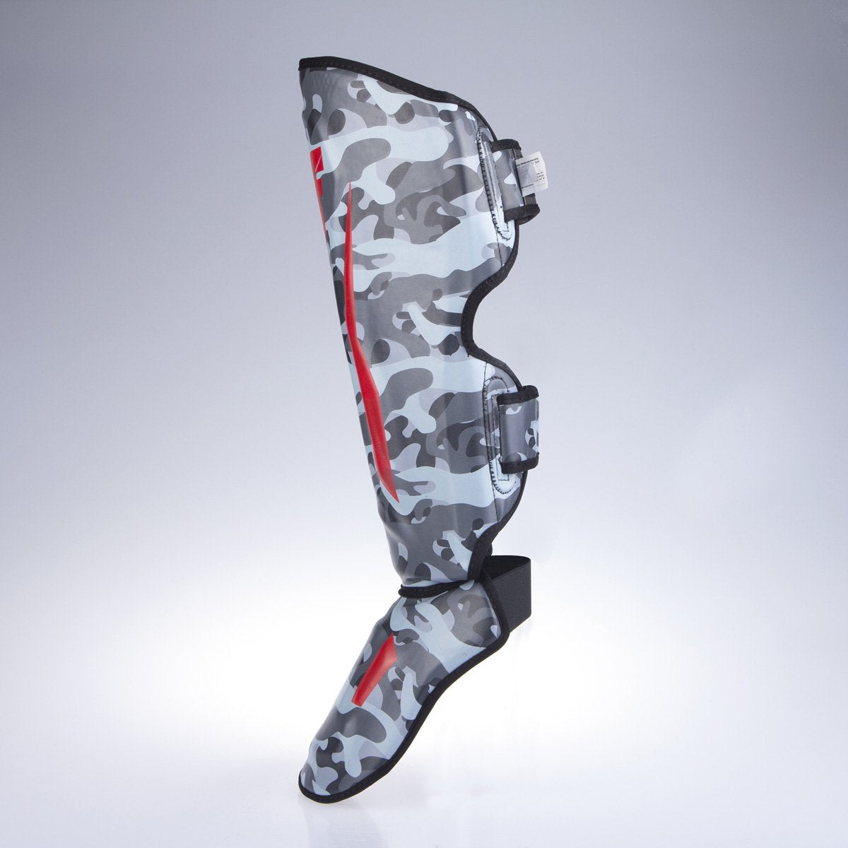 Fighter Shinguards Thai Ergo - gray camo/red