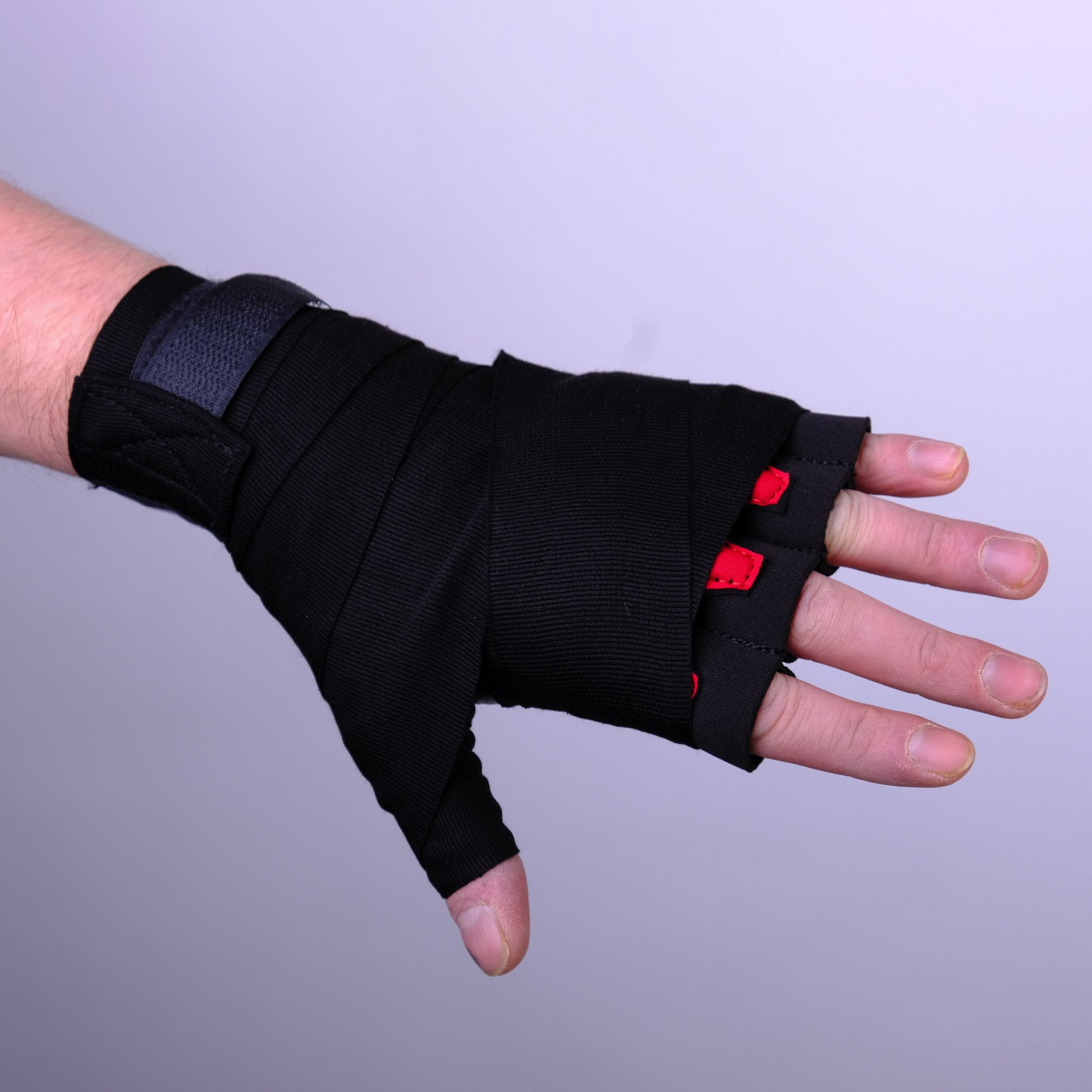 Fighter Strap - Gel Hand-Wraps - black/red