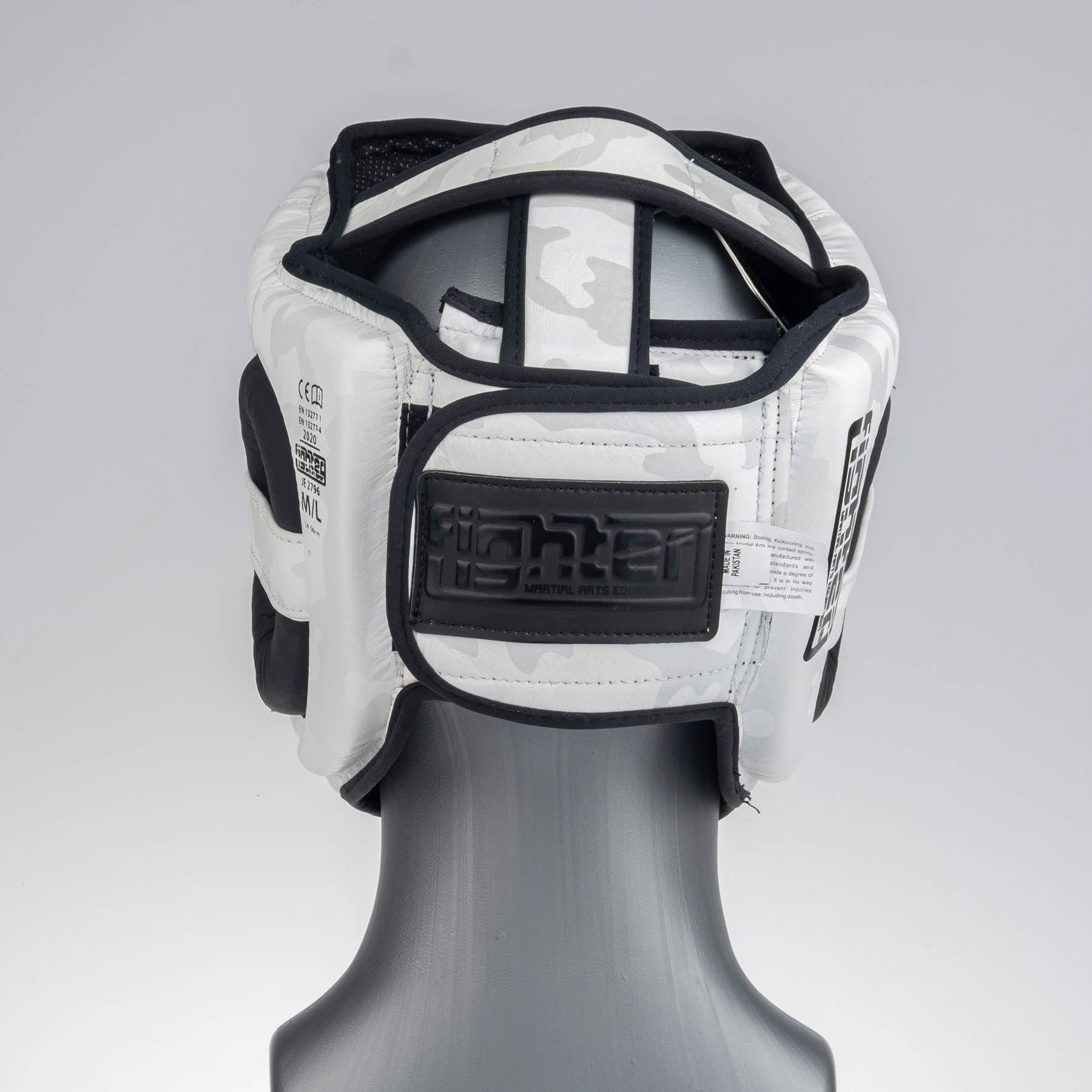 Headguard Fighter Sparring Pro - white/camo