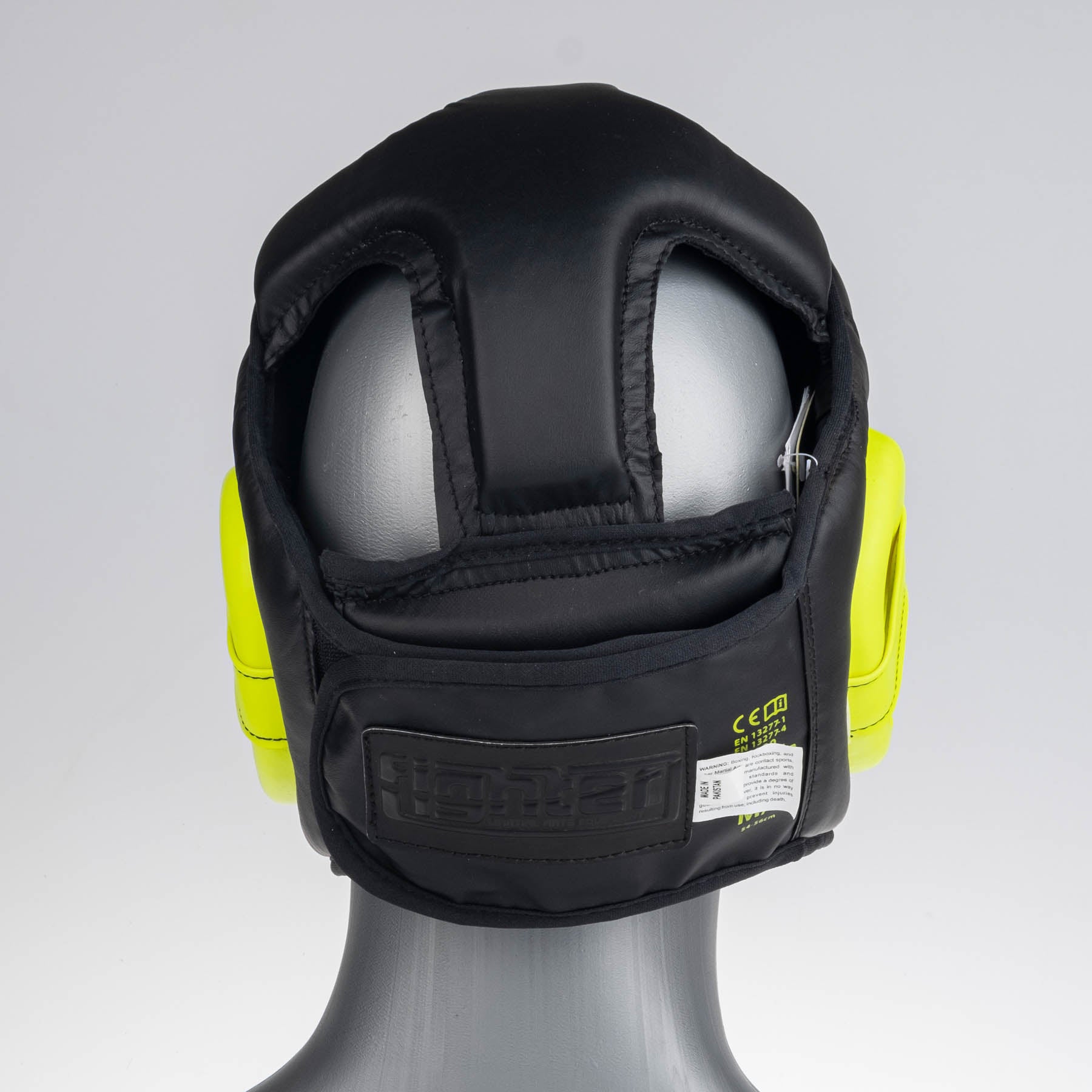 Headguard Fighter Sparring - black/neon yellow